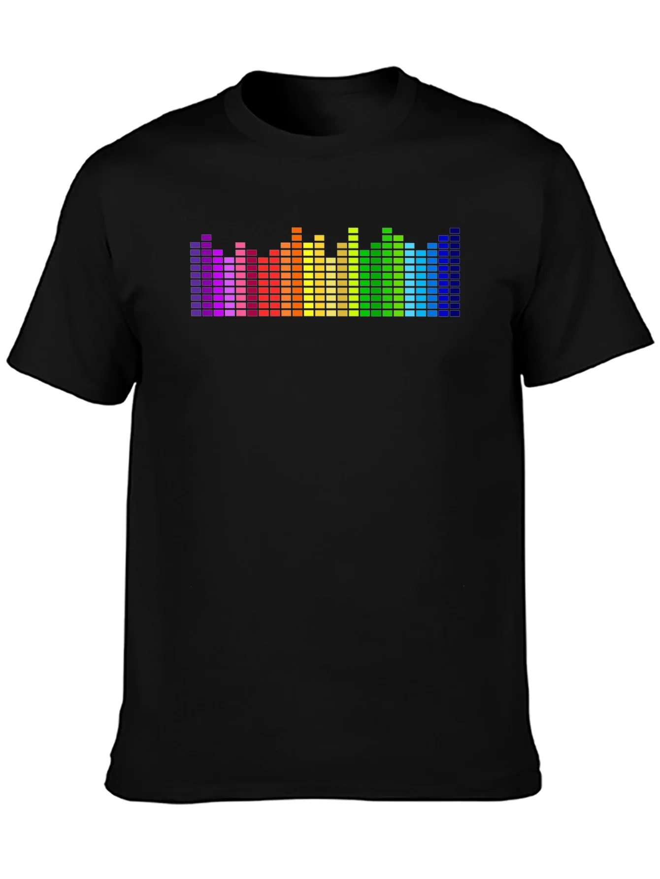 Rebbecca Rainbow Equalizer Graphic Black T-Shirt