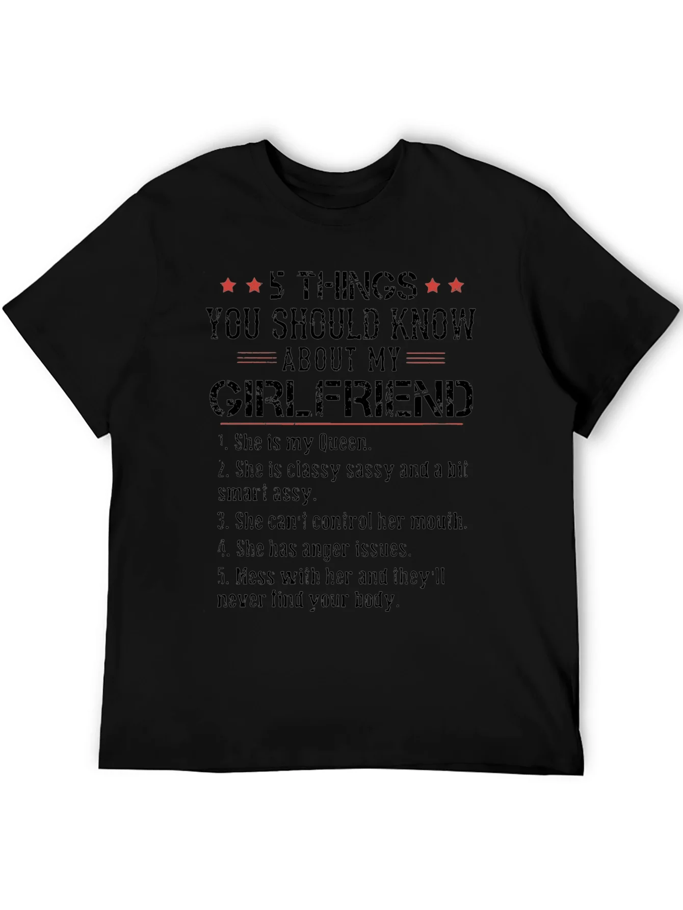 Camiseta Negra con Dise?o Gr¨¢fico de Novia