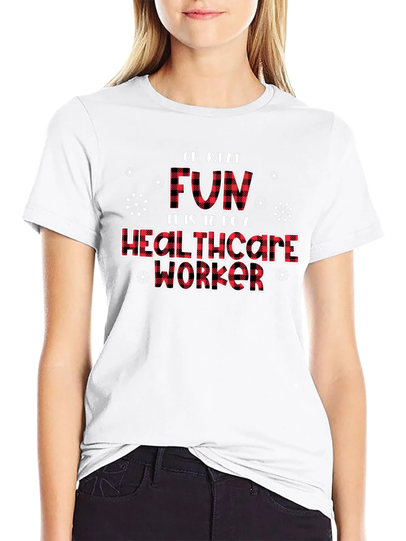 Camiseta Negra Divertida para Trabajadores de la Salud