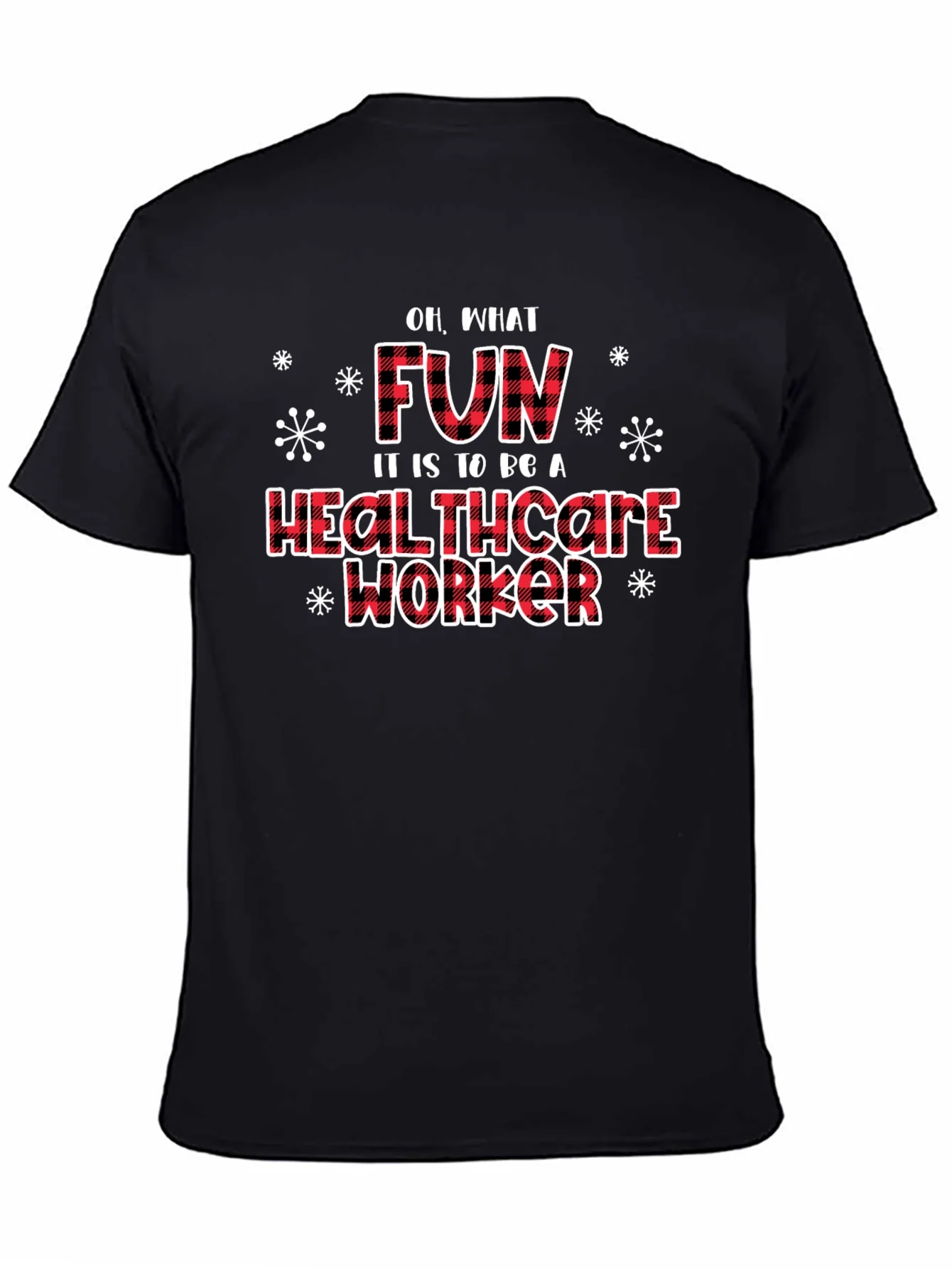 Camiseta Negra Divertida para Trabajadores de la Salud