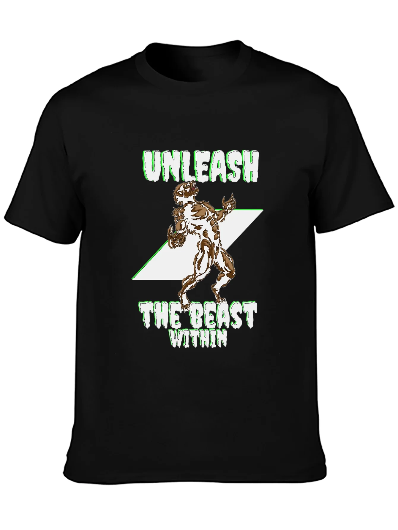 Camiseta Negra Hombre Unleash The Beast Within