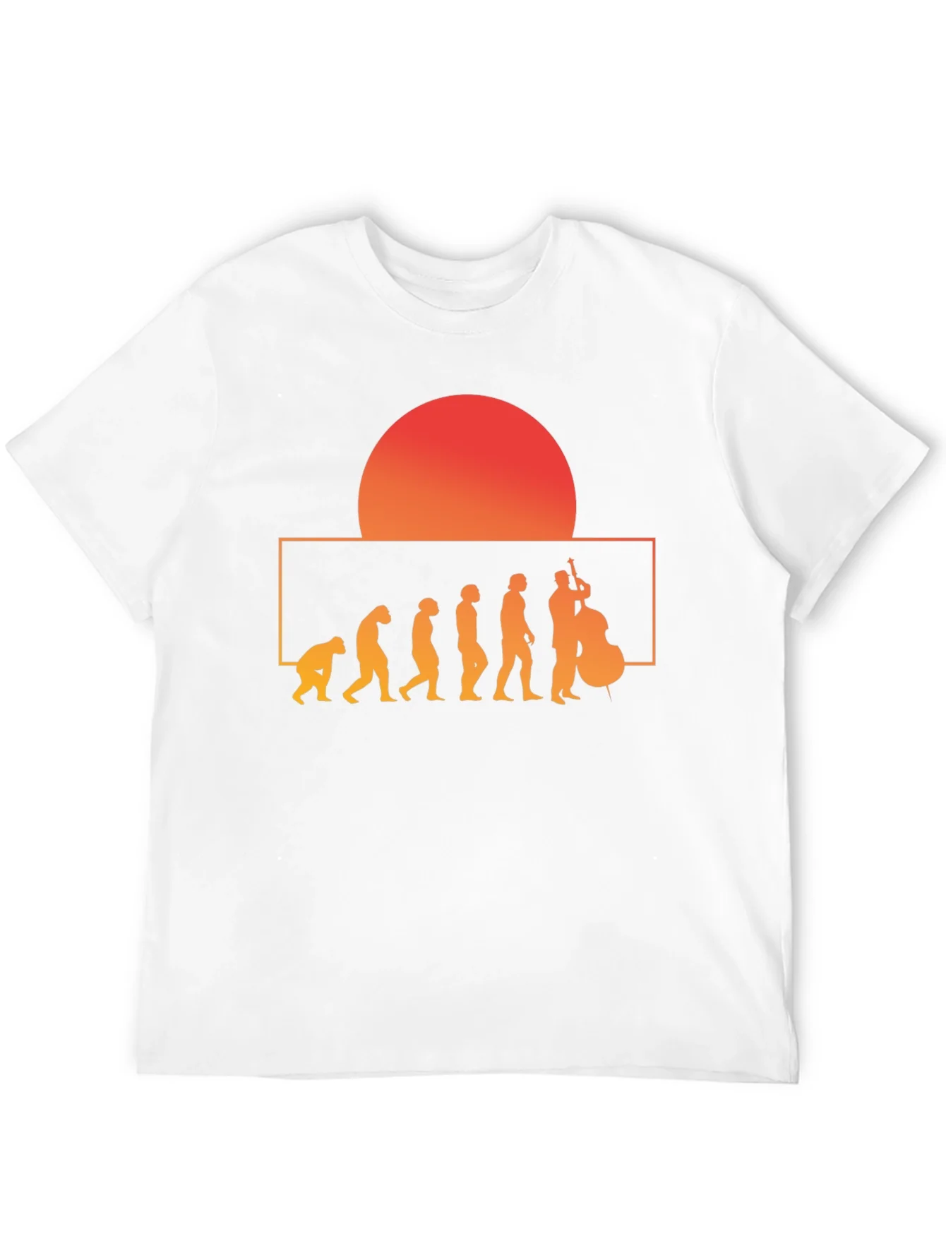 Camiseta Hombre Evoluci¨®n M¨²sico Bajo El¨¦ctrico Atardecer