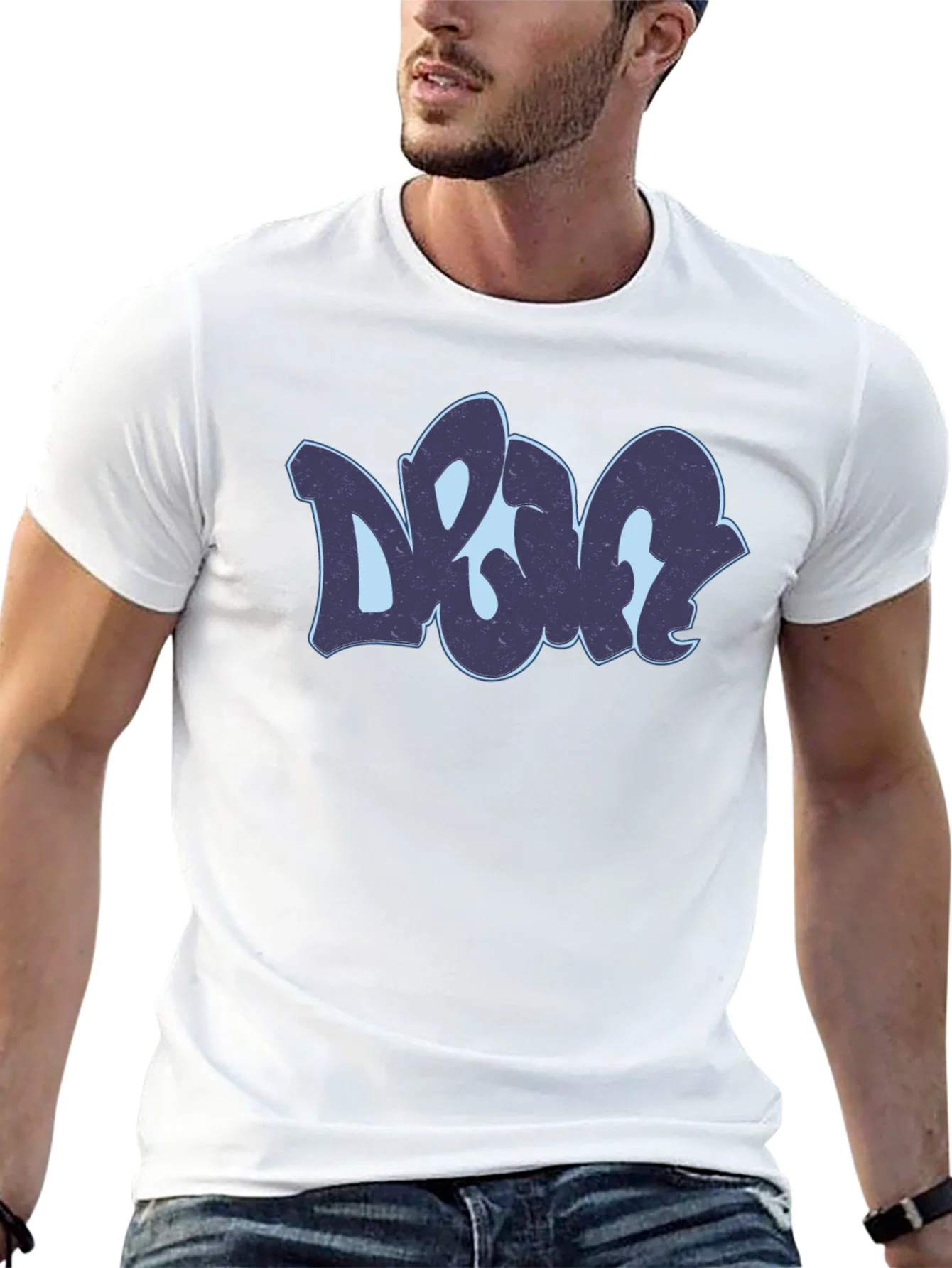 Rebbecca Cool Urban Style DOG Graphic Black T-Shirt