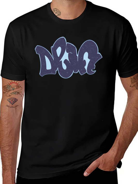 Rebbecca Cool Urban Style DOG Graphic Black T-Shirt
