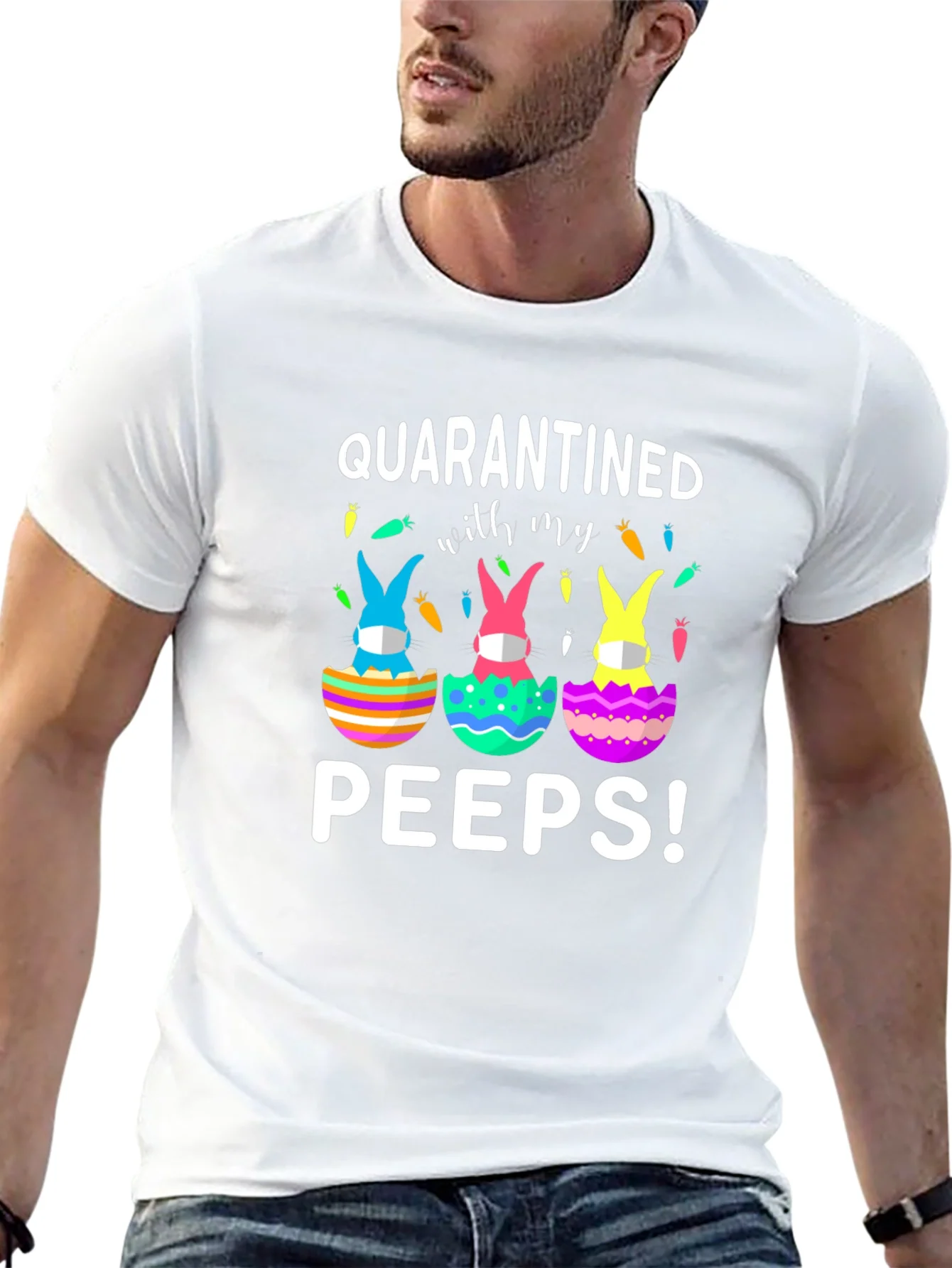 Camiseta En Cuarentena con mis Pollitos Pascua