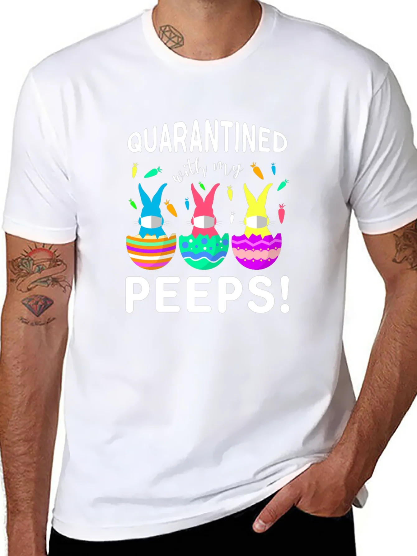 Camiseta En Cuarentena con mis Pollitos Pascua