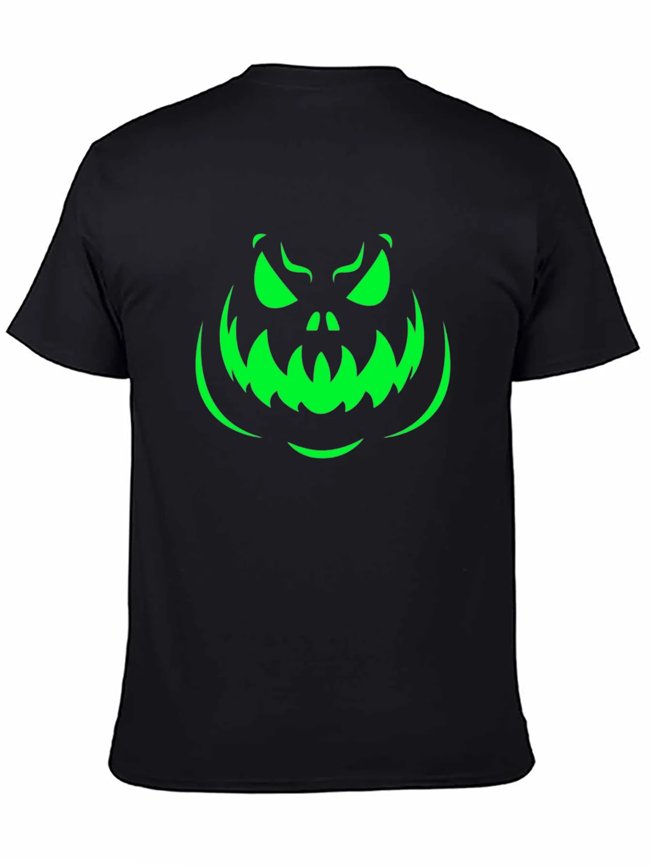 Rebbecca Spooky Pumpkin Face Halloween T-Shirt - Black