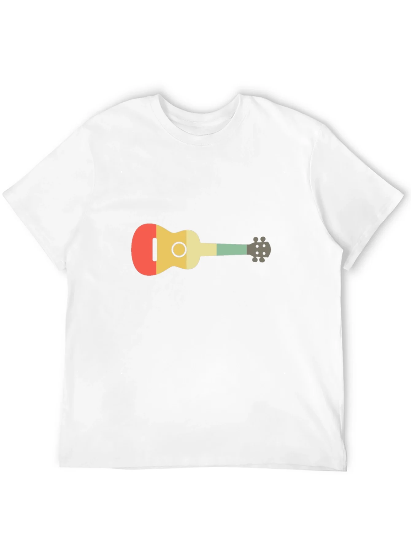 Camiseta Negra con Dise?o de Ukelele Retro