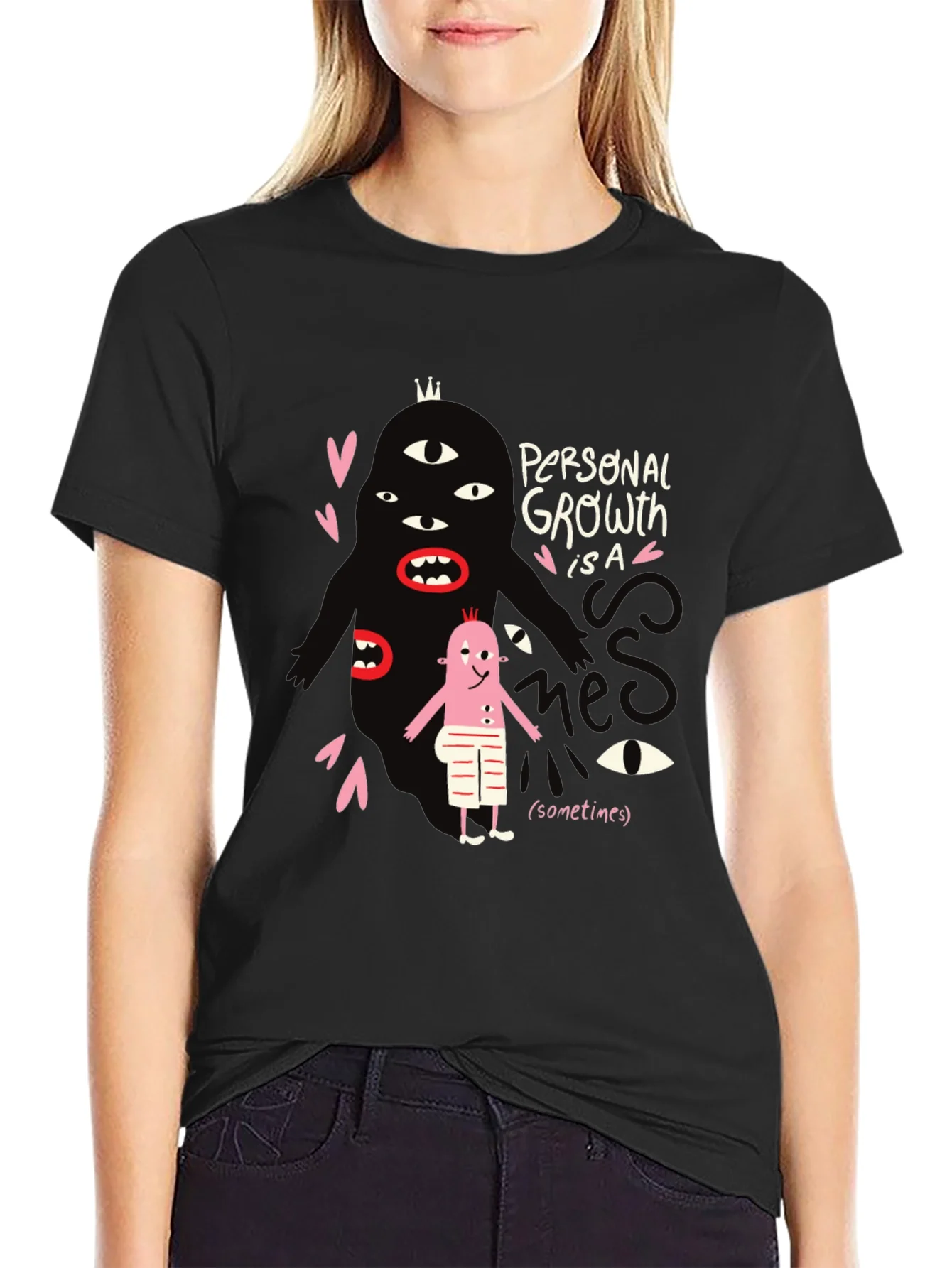Rebbecca Mens Graphic Tee: Personal Growth Humor