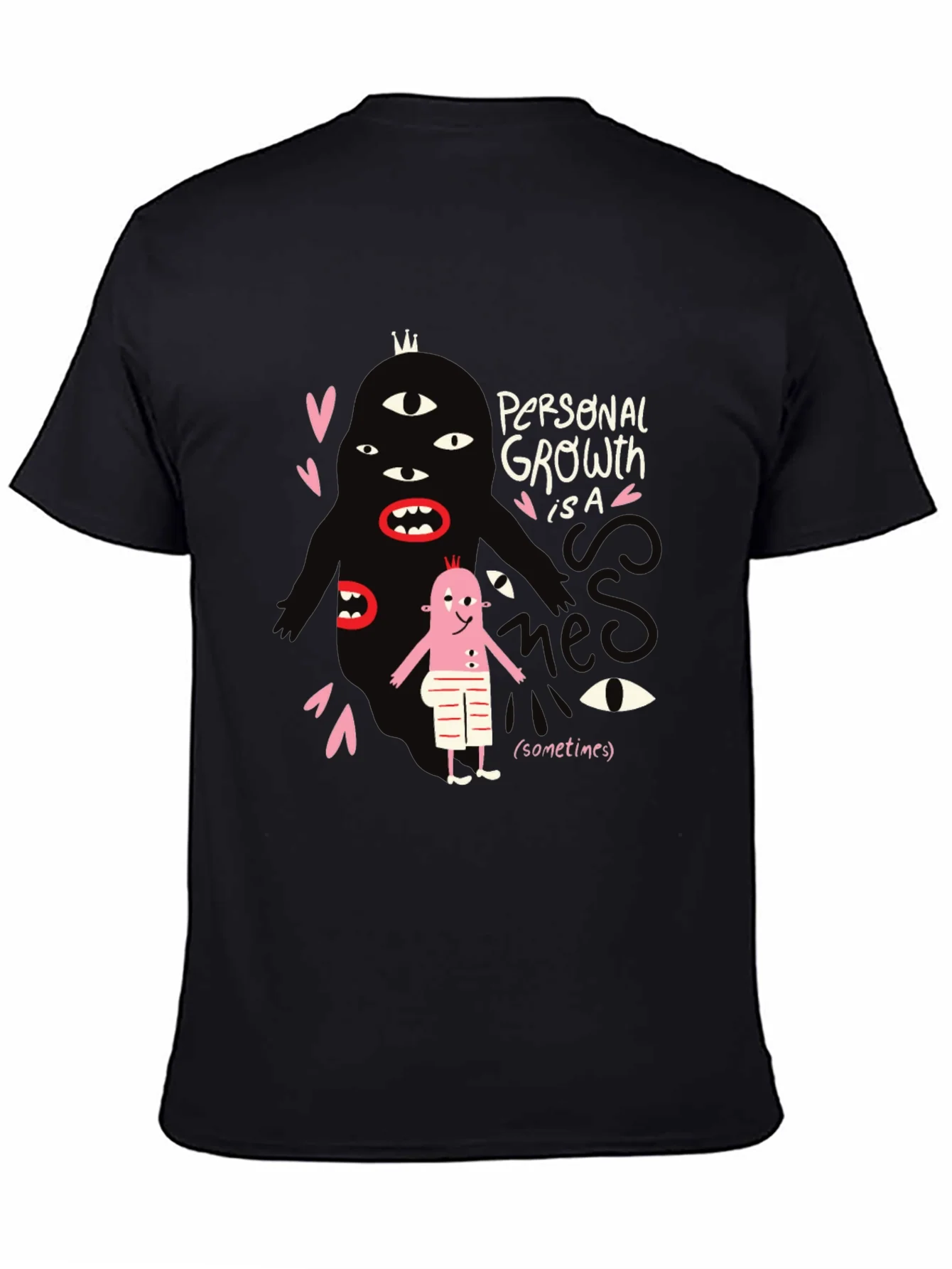 Rebbecca Mens Graphic Tee: Personal Growth Humor