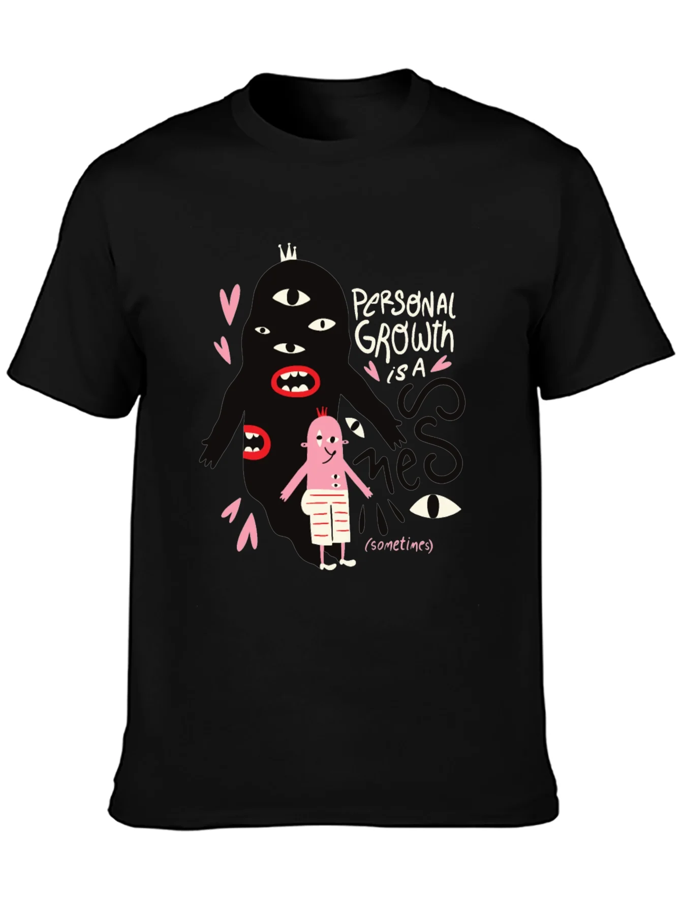 Rebbecca Mens Graphic Tee: Personal Growth Humor