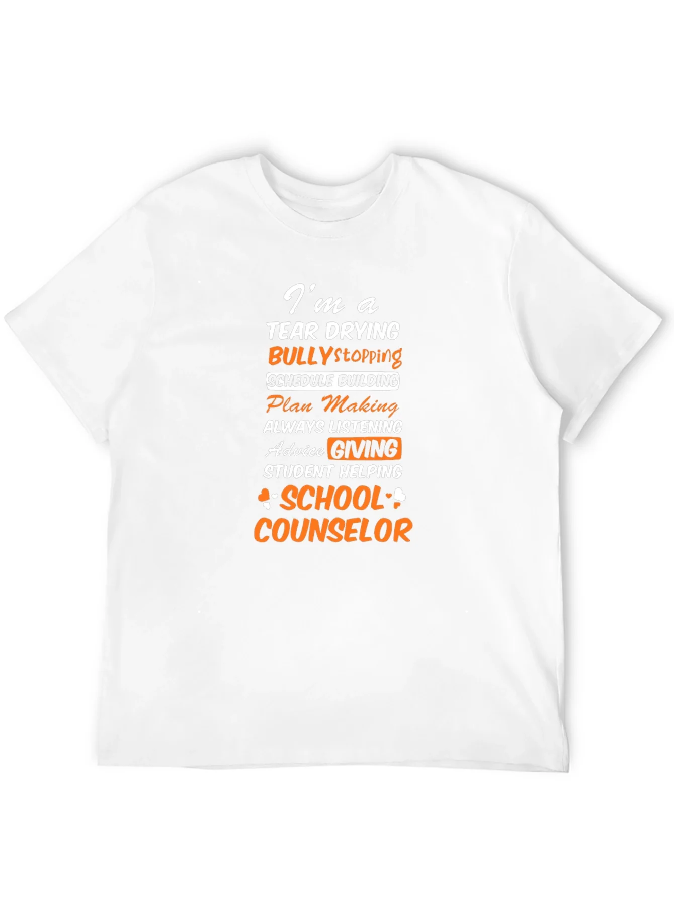 Camiseta Negra con Dise?o de Consejero Escolar