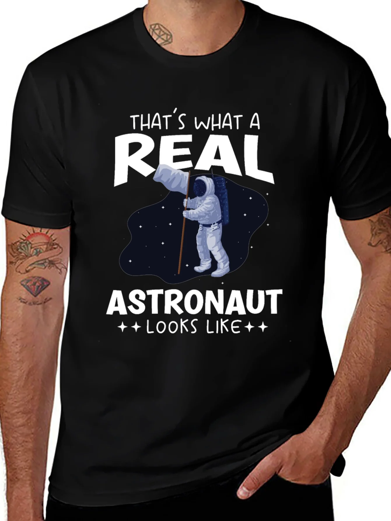 Camiseta Astronauta Real - Dise?o Espacial