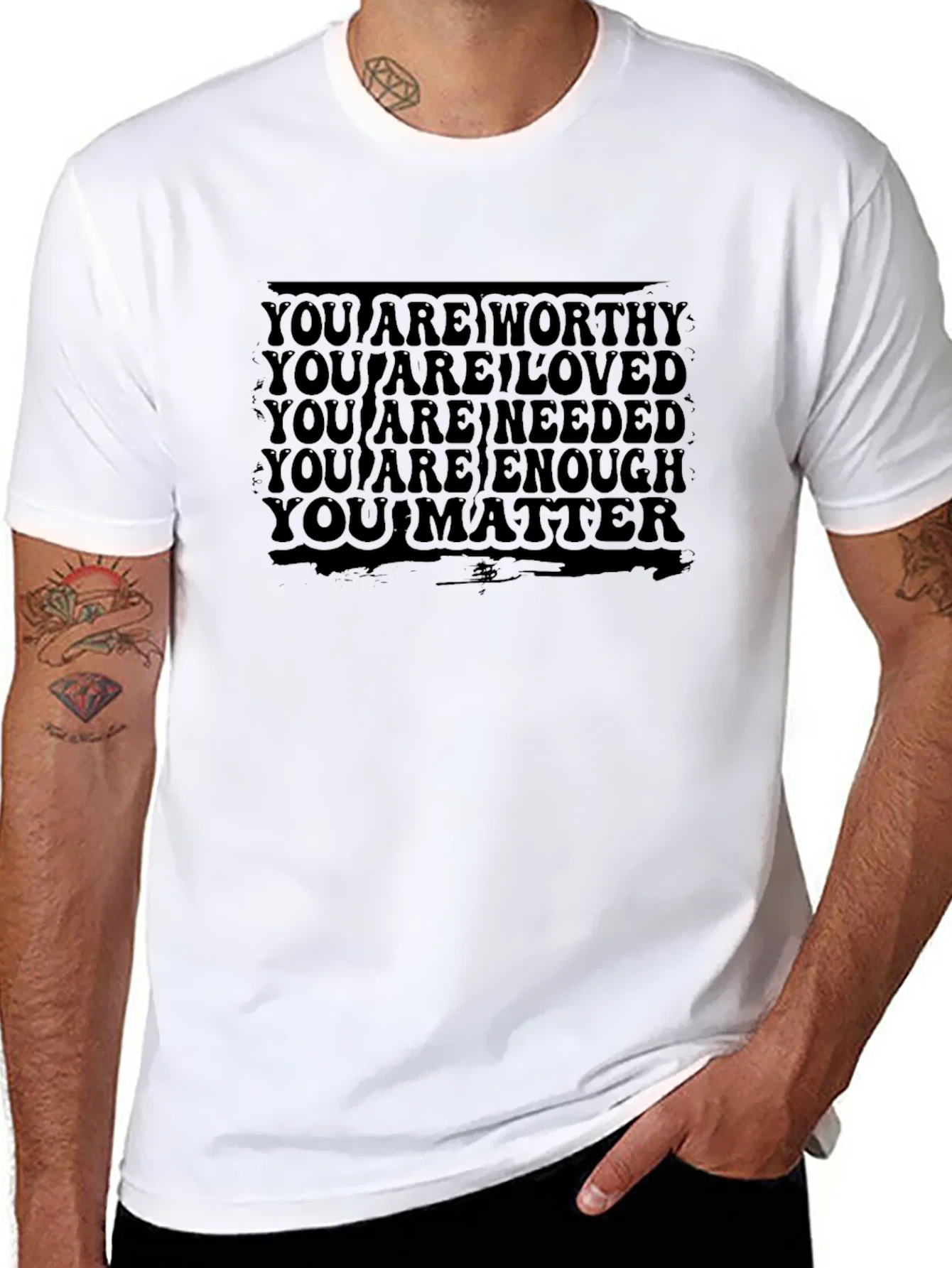 Rebbecca Affirmation T-Shirt: You Are Worthy Loved Enough