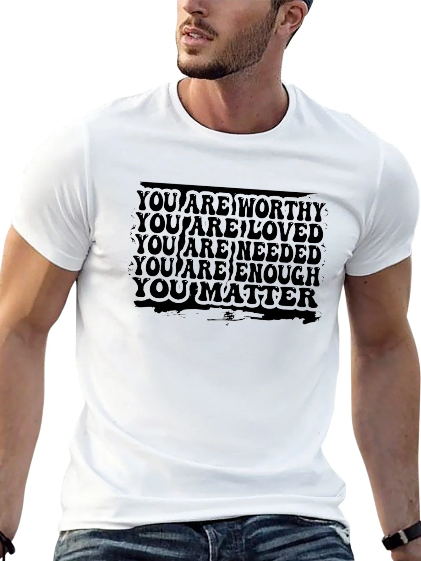 Rebbecca Affirmation T-Shirt: You Are Worthy Loved Enough