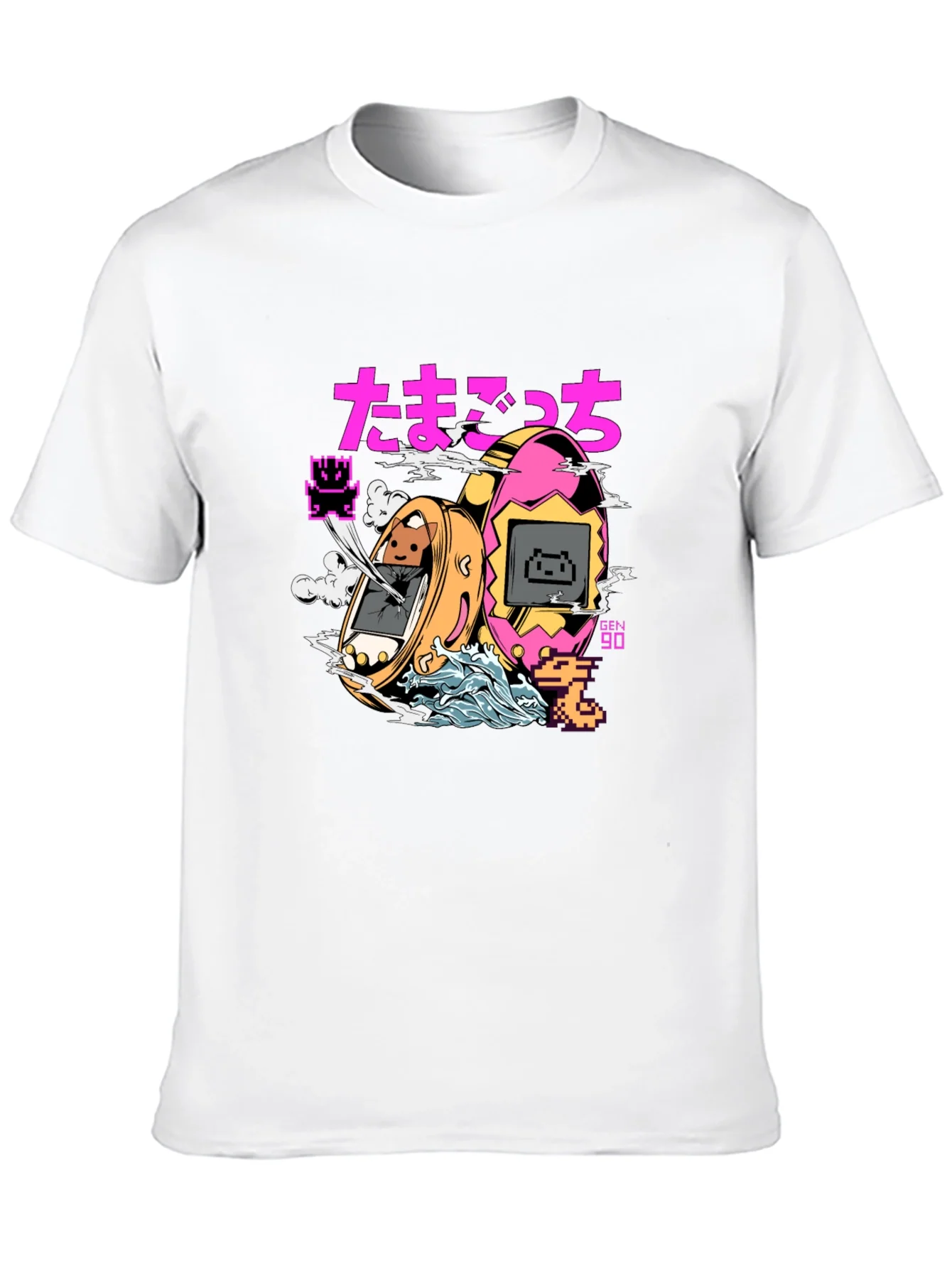 Rebbecca Retro Tamagotchi Graphic T-Shirt - Black