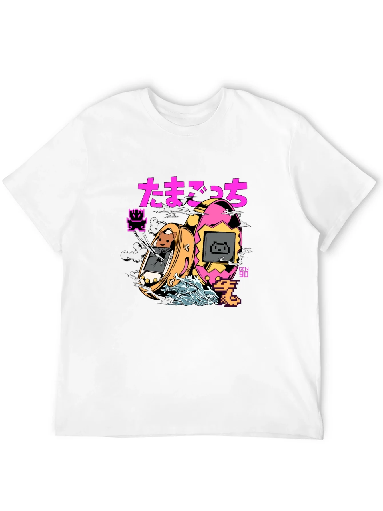 Rebbecca Retro Tamagotchi Graphic T-Shirt - Black