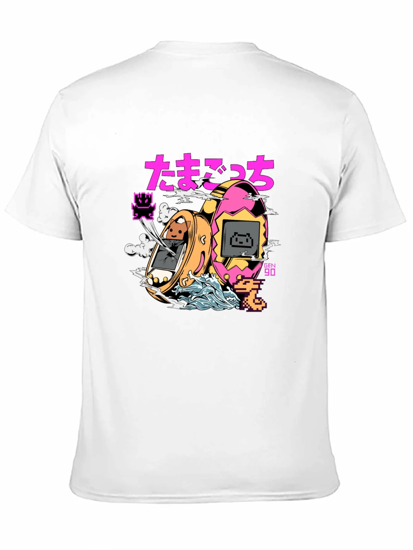 Rebbecca Retro Tamagotchi Graphic T-Shirt - Black