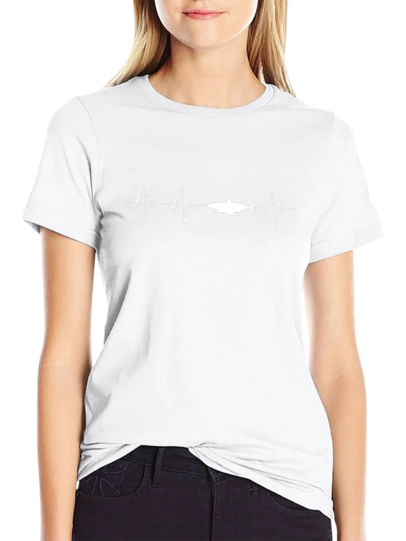 Rebbecca Shark Heartbeat Graphic T-Shirt