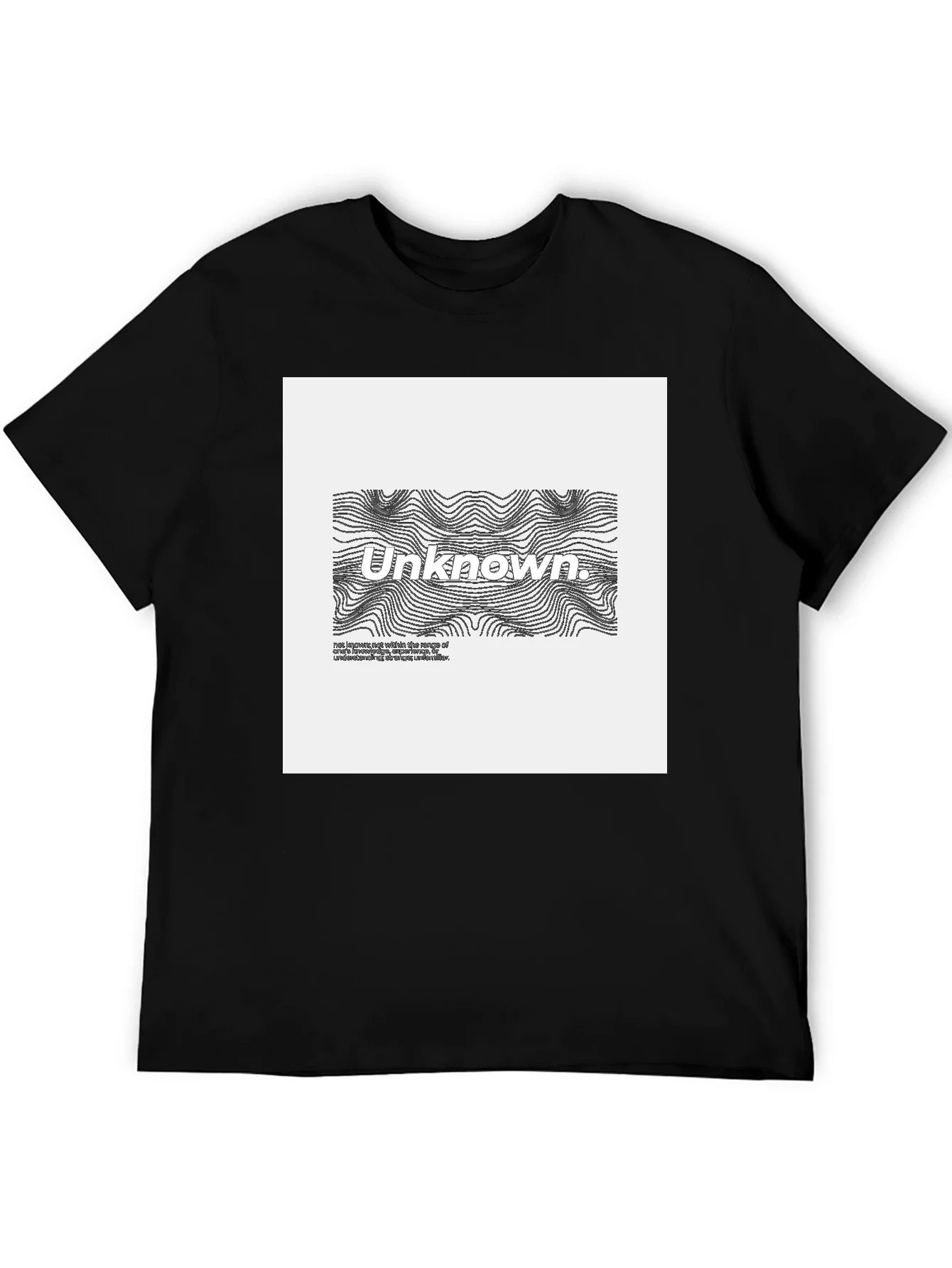 Camiseta Negra Unknown Dise?o Abstracto