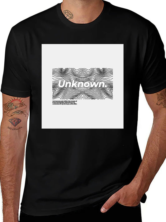 Camiseta Negra Unknown Dise?o Abstracto