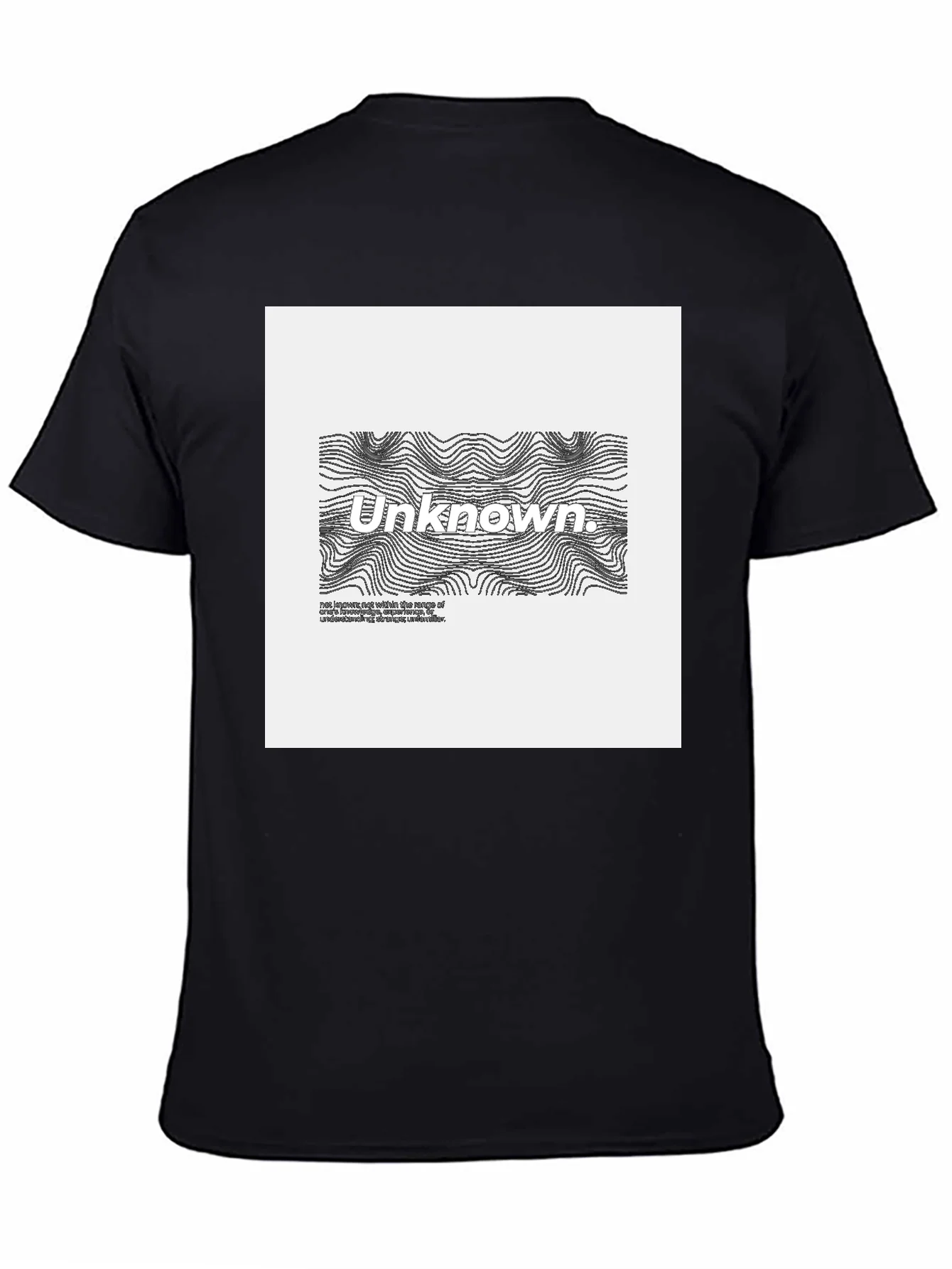 Camiseta Negra Unknown Dise?o Abstracto