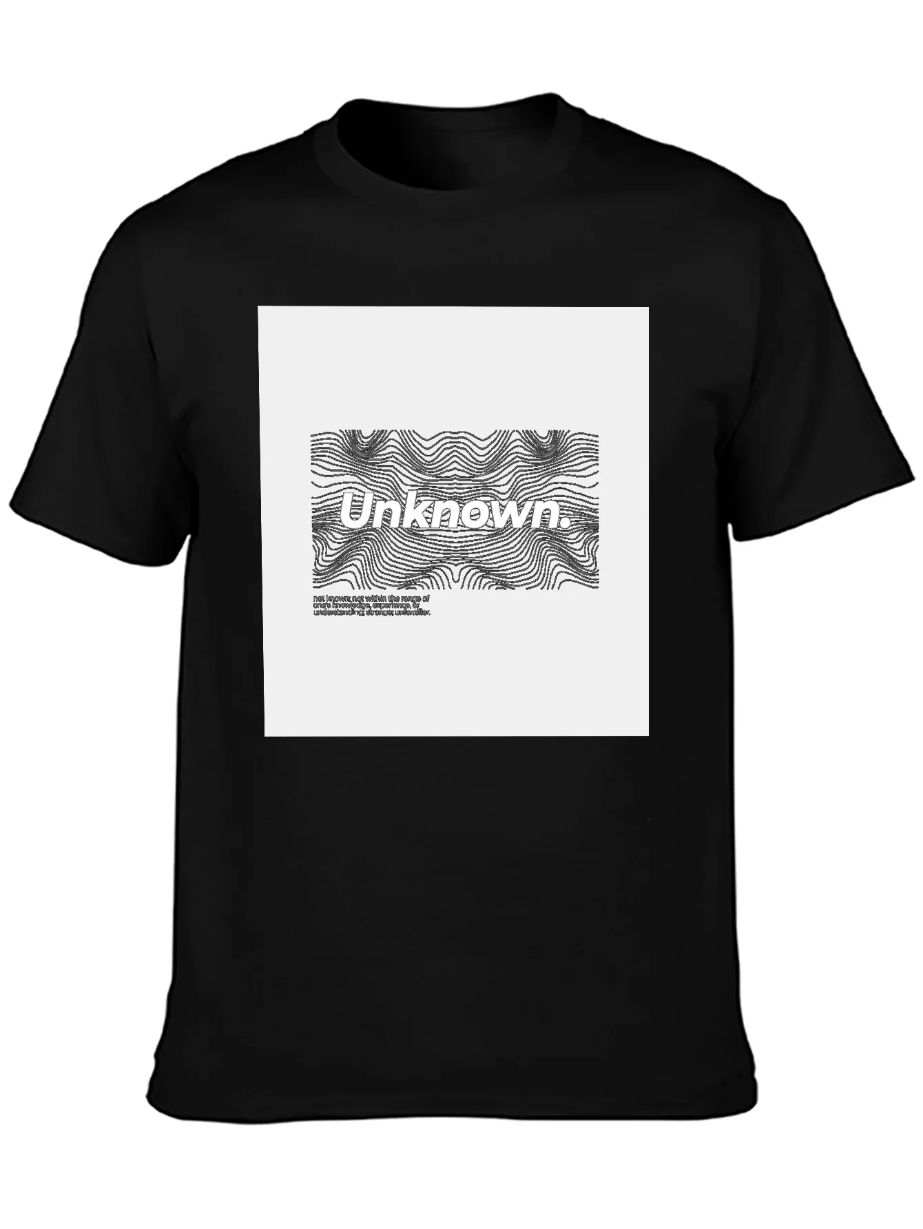Camiseta Negra Unknown Dise?o Abstracto