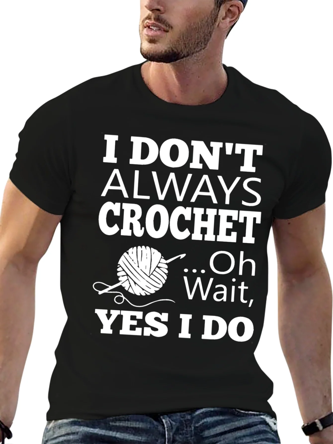 Rebbecca Crochet Humor T-Shirt: I Dont Always Crochet