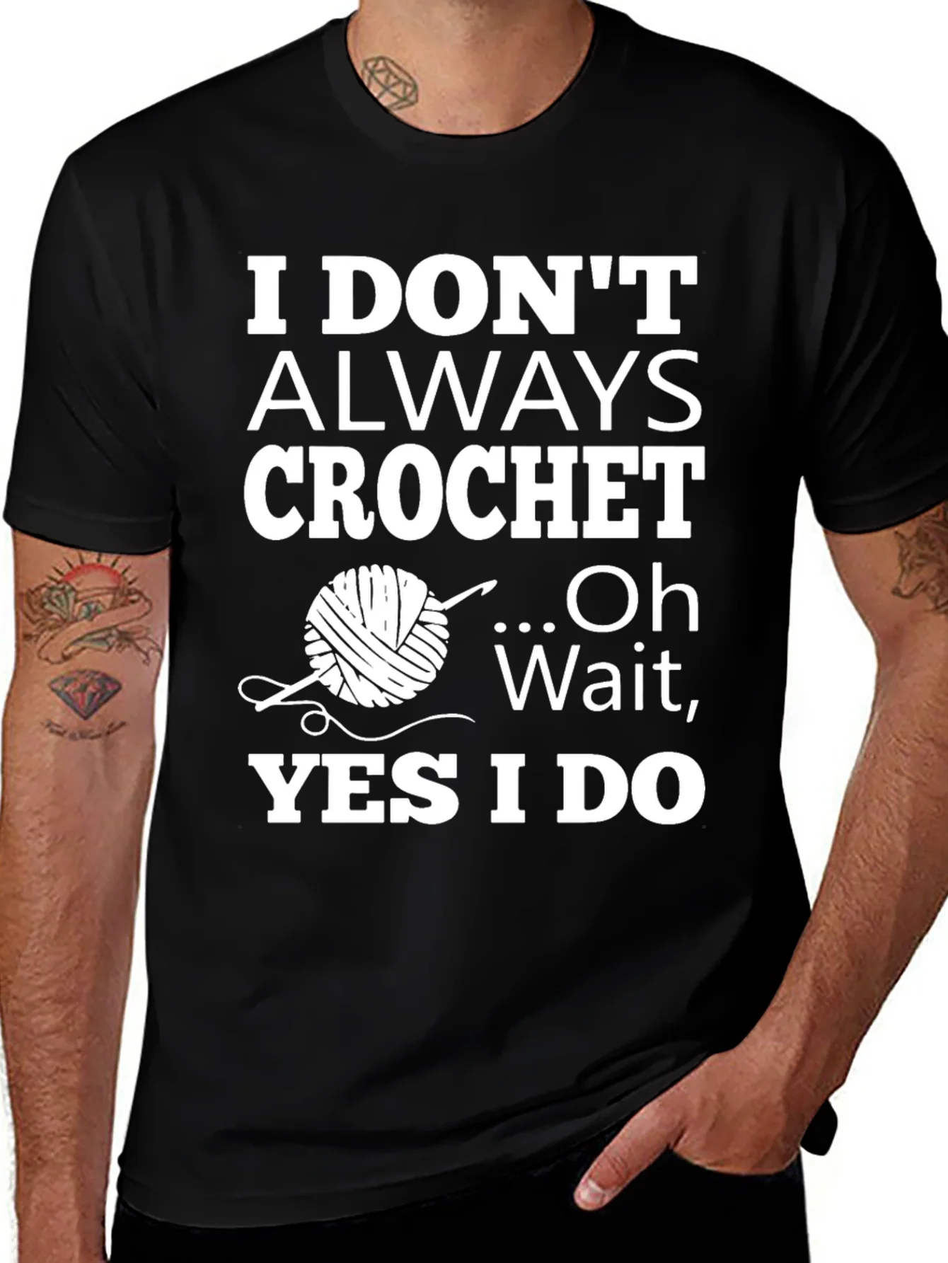 Rebbecca Crochet Humor T-Shirt: I Dont Always Crochet