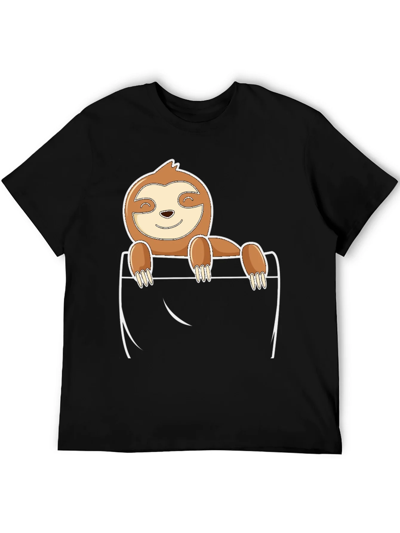 Rebbecca Sloth Pocket T-Shirt - Cute Cartoon Animal Tee