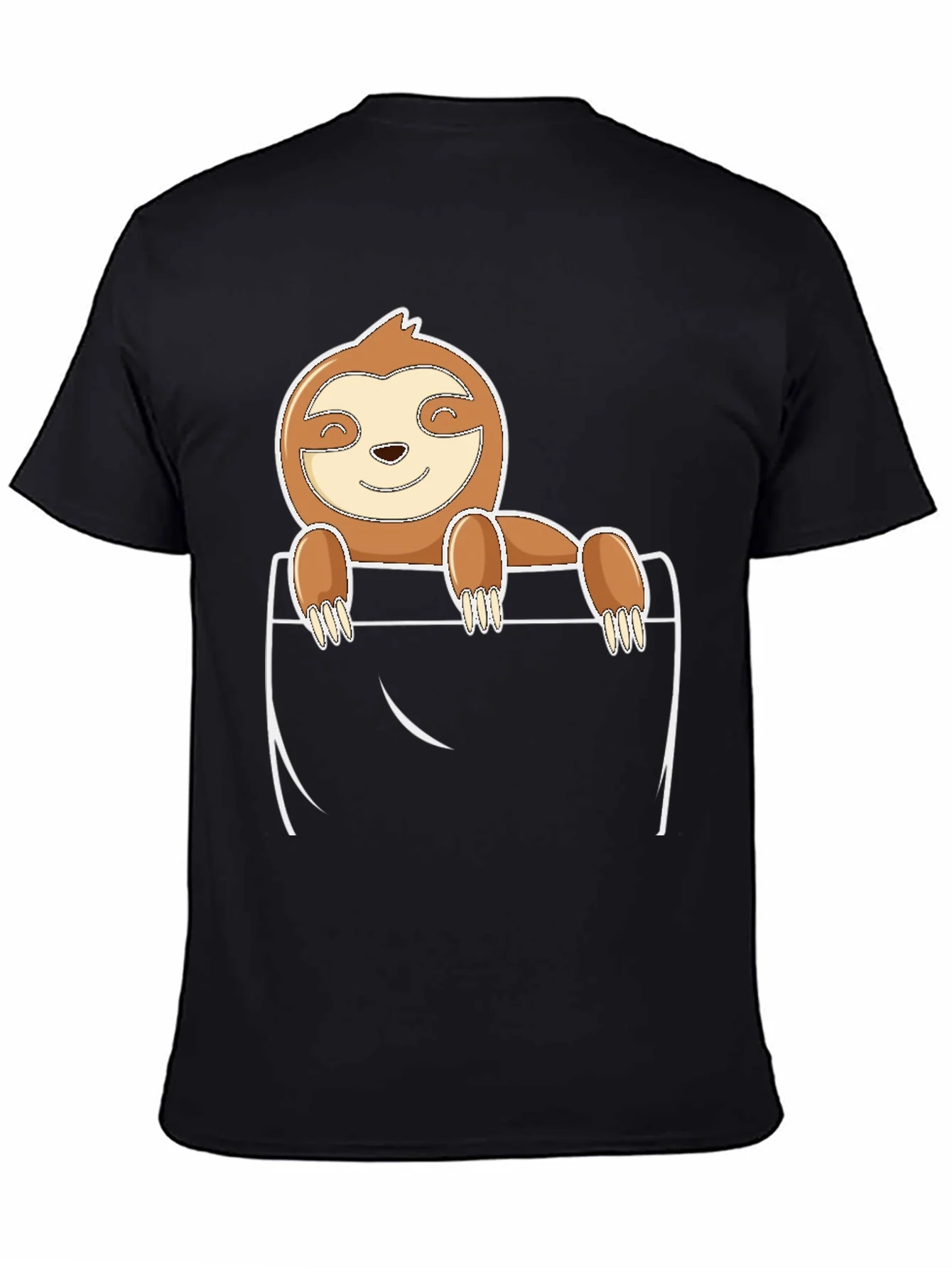 Rebbecca Sloth Pocket T-Shirt - Cute Cartoon Animal Tee