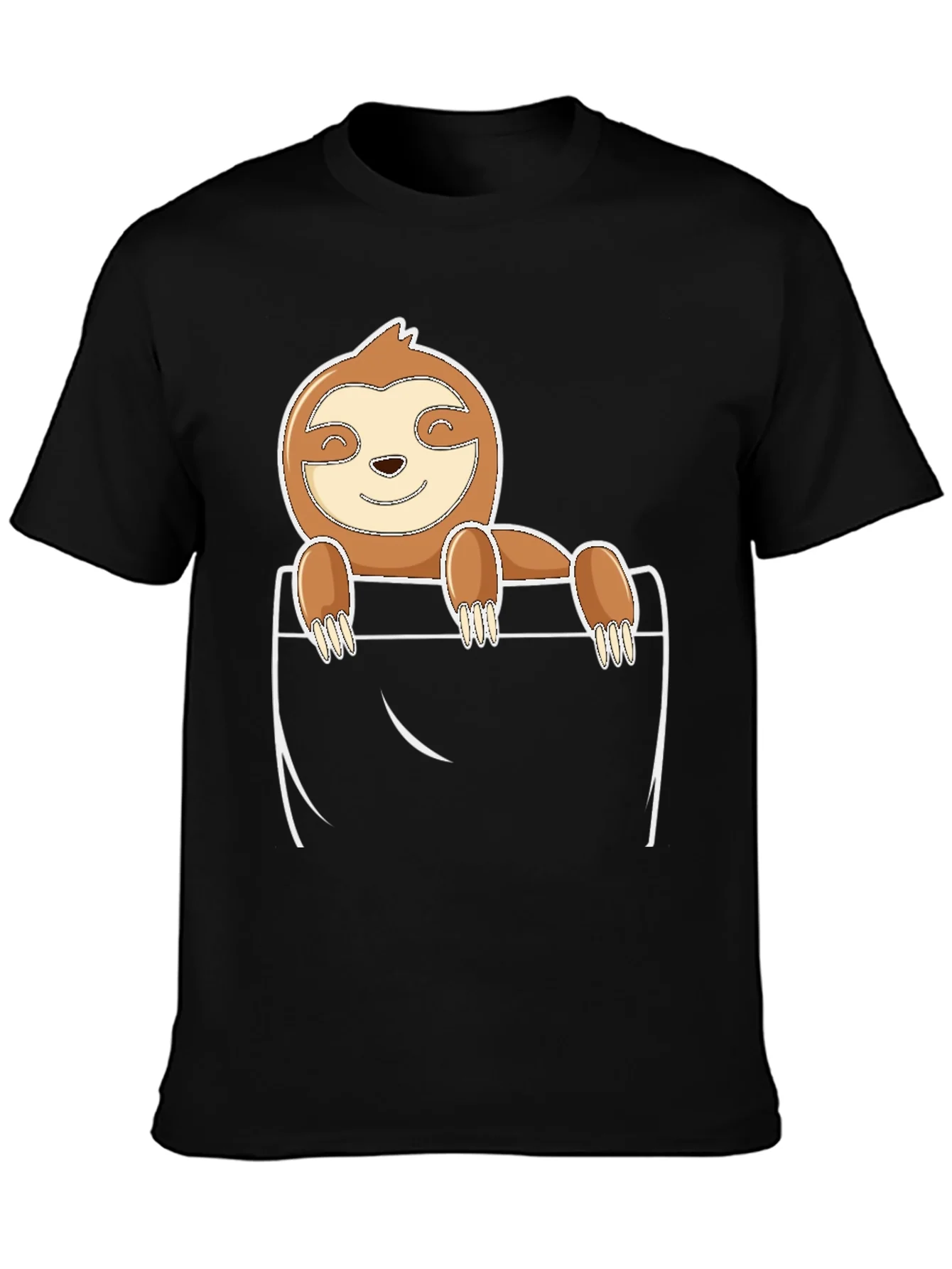 Rebbecca Sloth Pocket T-Shirt - Cute Cartoon Animal Tee