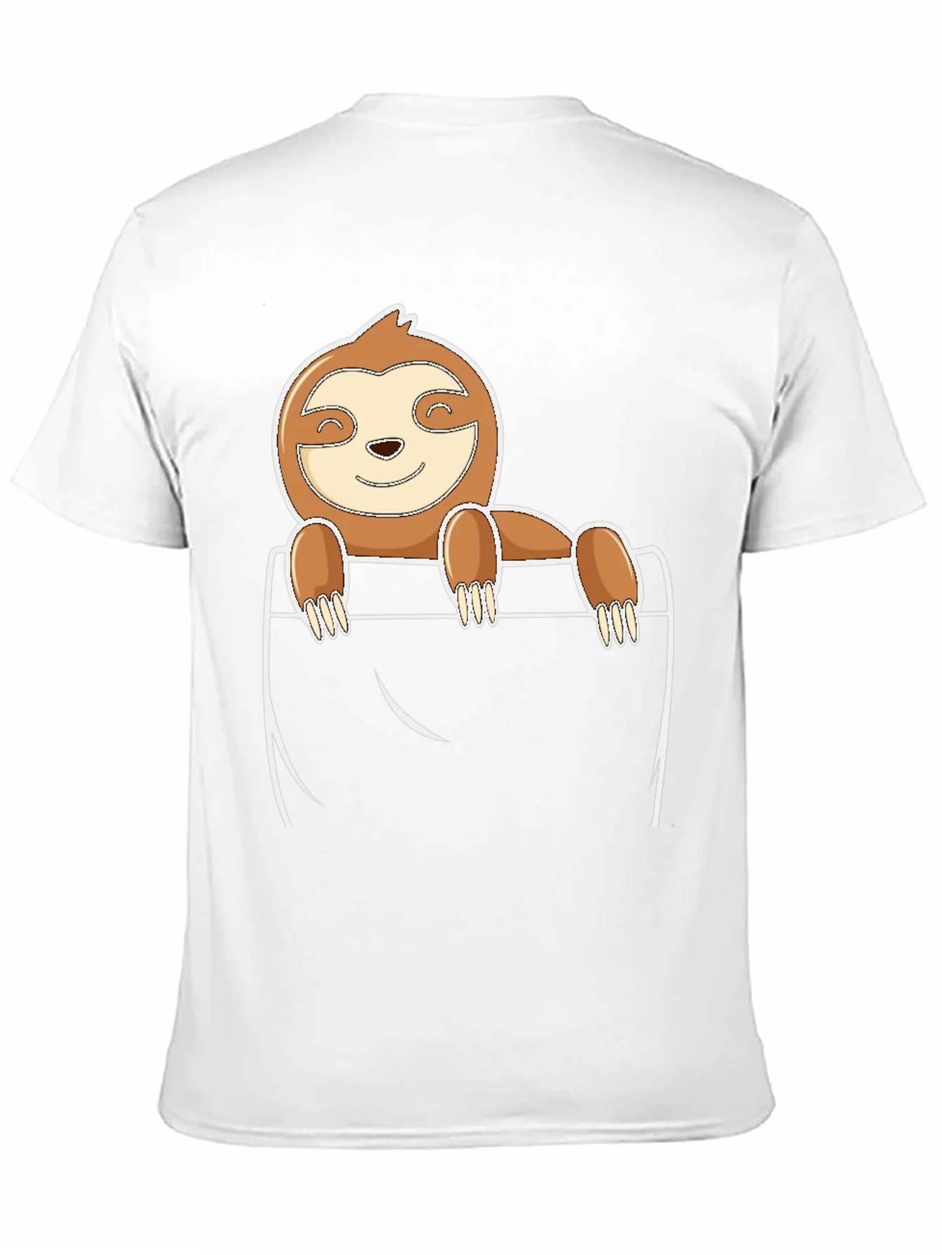 Rebbecca Sloth Pocket T-Shirt - Cute Cartoon Animal Tee