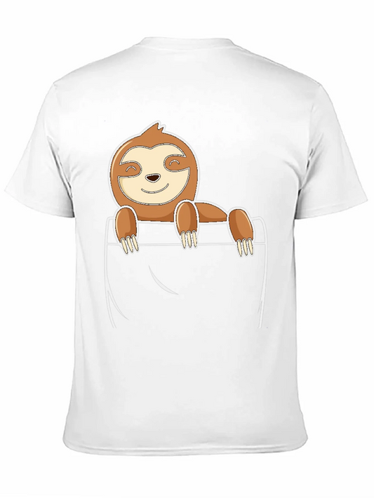 Rebbecca Sloth Pocket T-Shirt - Cute Cartoon Animal Tee