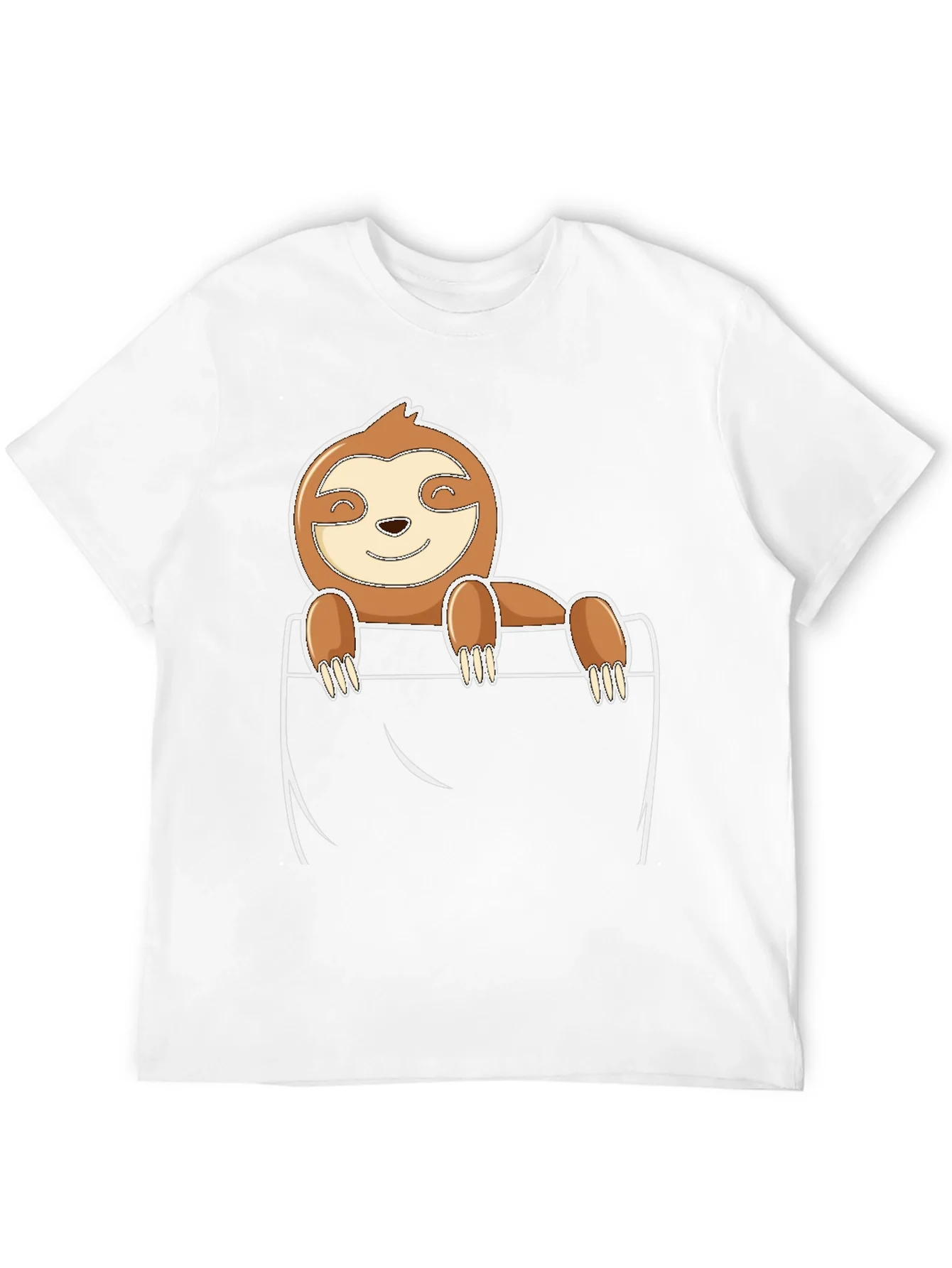 Rebbecca Sloth Pocket T-Shirt - Cute Cartoon Animal Tee