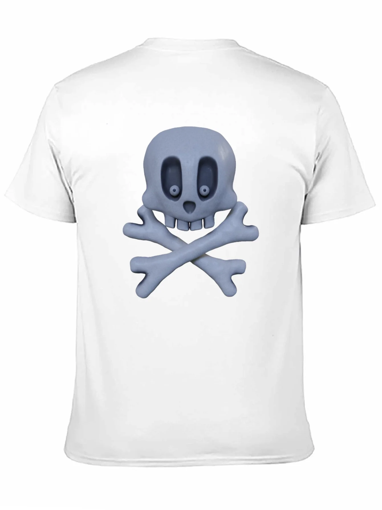 Camiseta Negra con Calavera y Huesos Cruzados