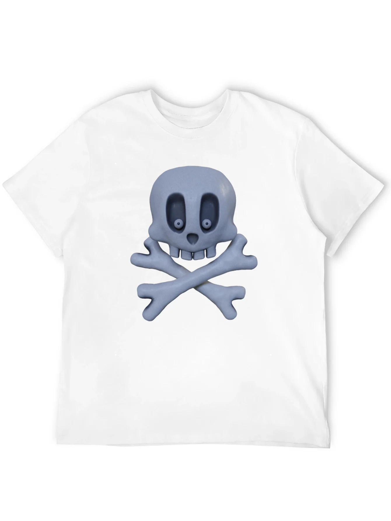 Camiseta Negra con Calavera y Huesos Cruzados