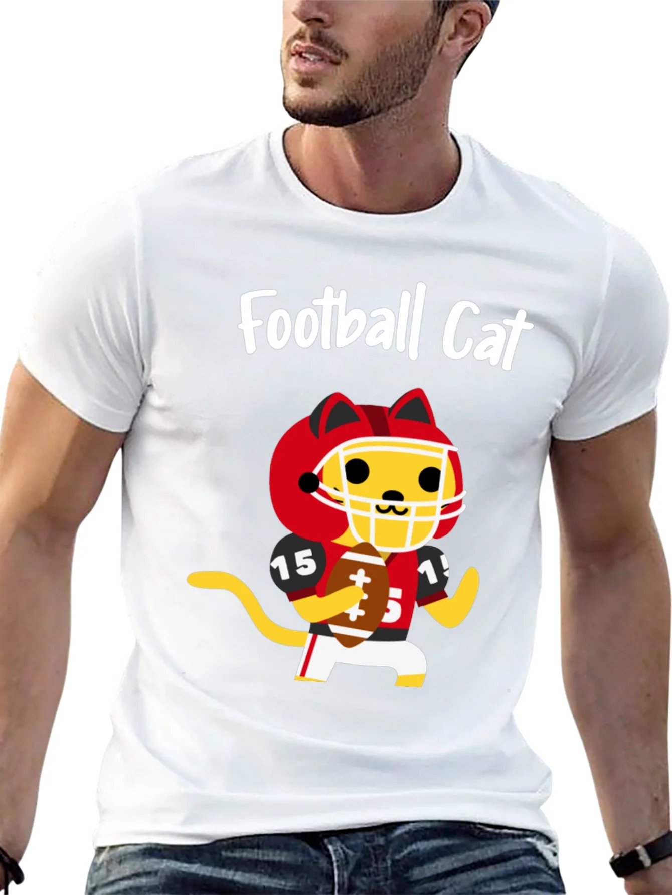 Camiseta F¨²tbol Americano Gato