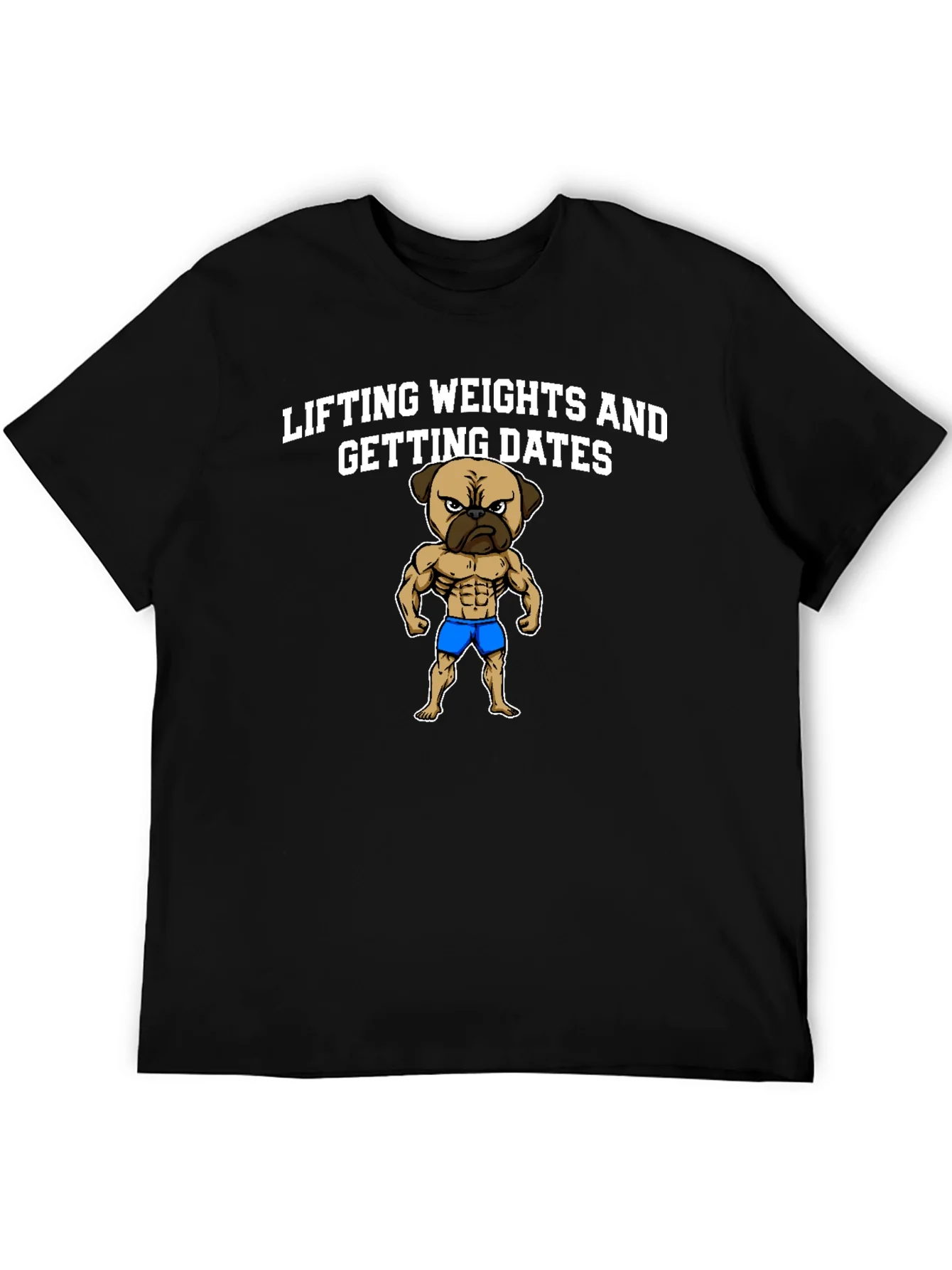 Camiseta Negra: Levanta Pesas y Consigue Citas Perrunas