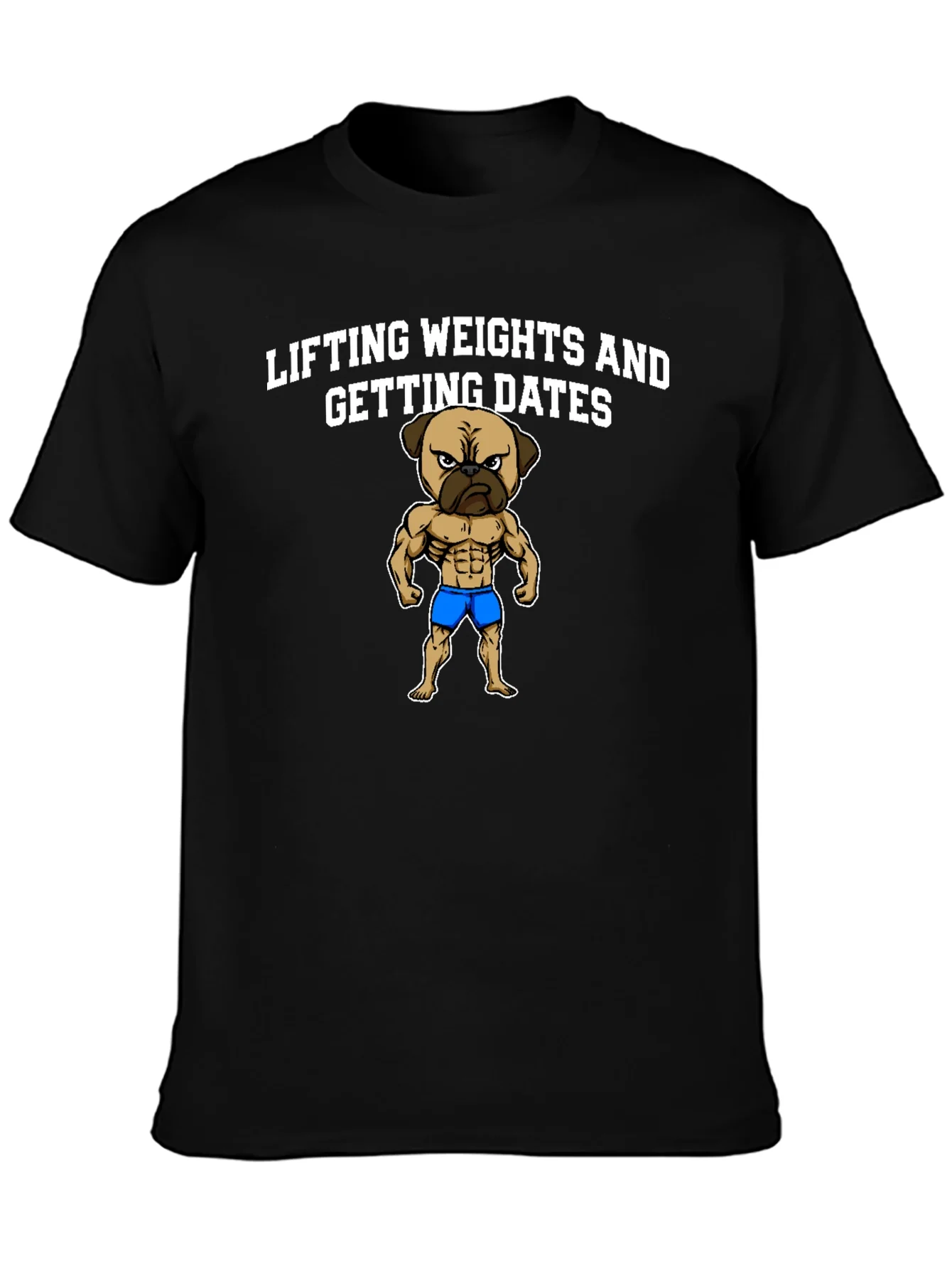 Camiseta Negra: Levanta Pesas y Consigue Citas Perrunas