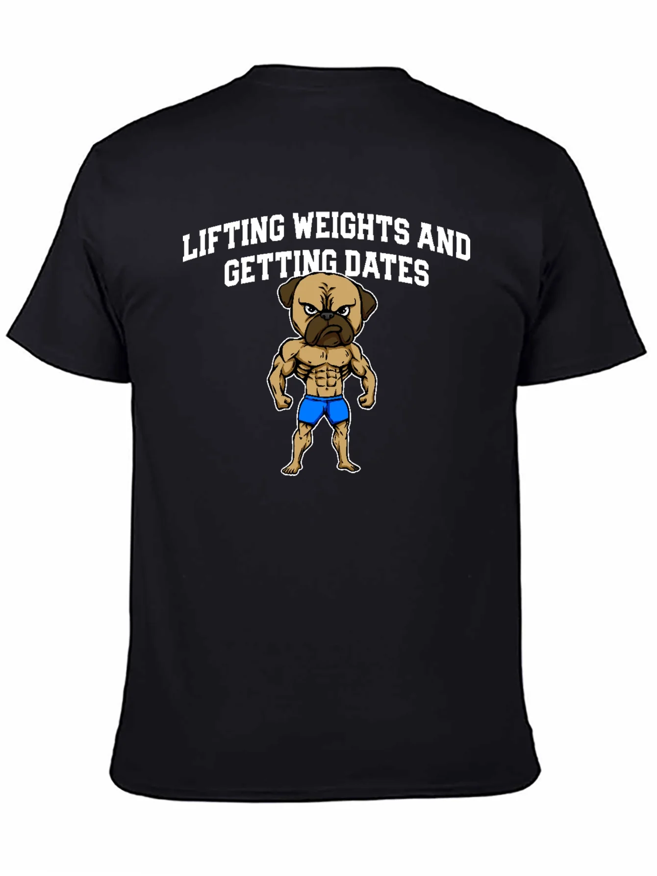 Camiseta Negra: Levanta Pesas y Consigue Citas Perrunas