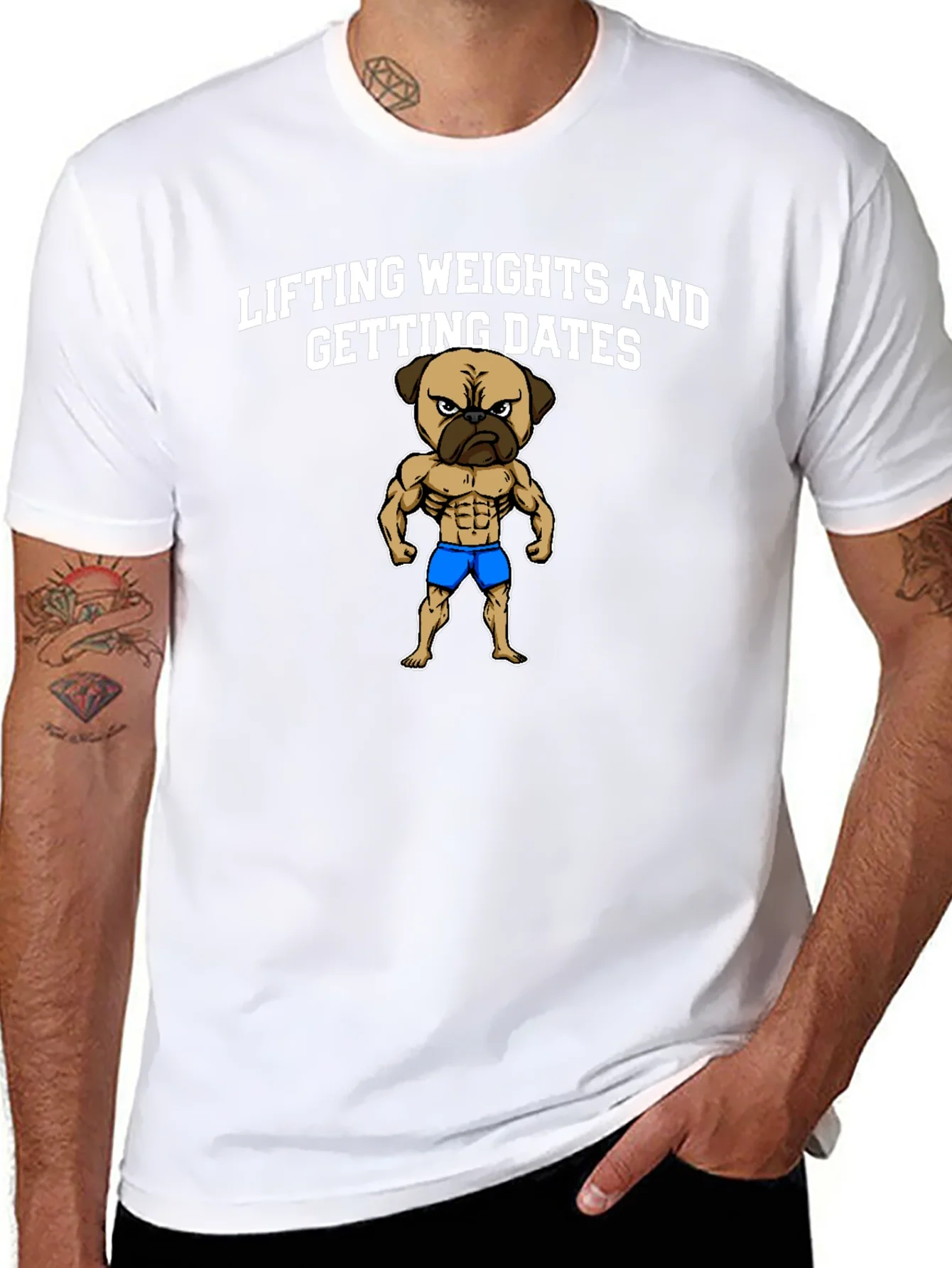 Camiseta Negra: Levanta Pesas y Consigue Citas Perrunas