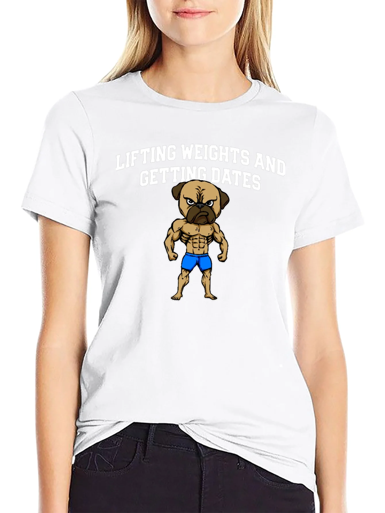 Camiseta Negra: Levanta Pesas y Consigue Citas Perrunas