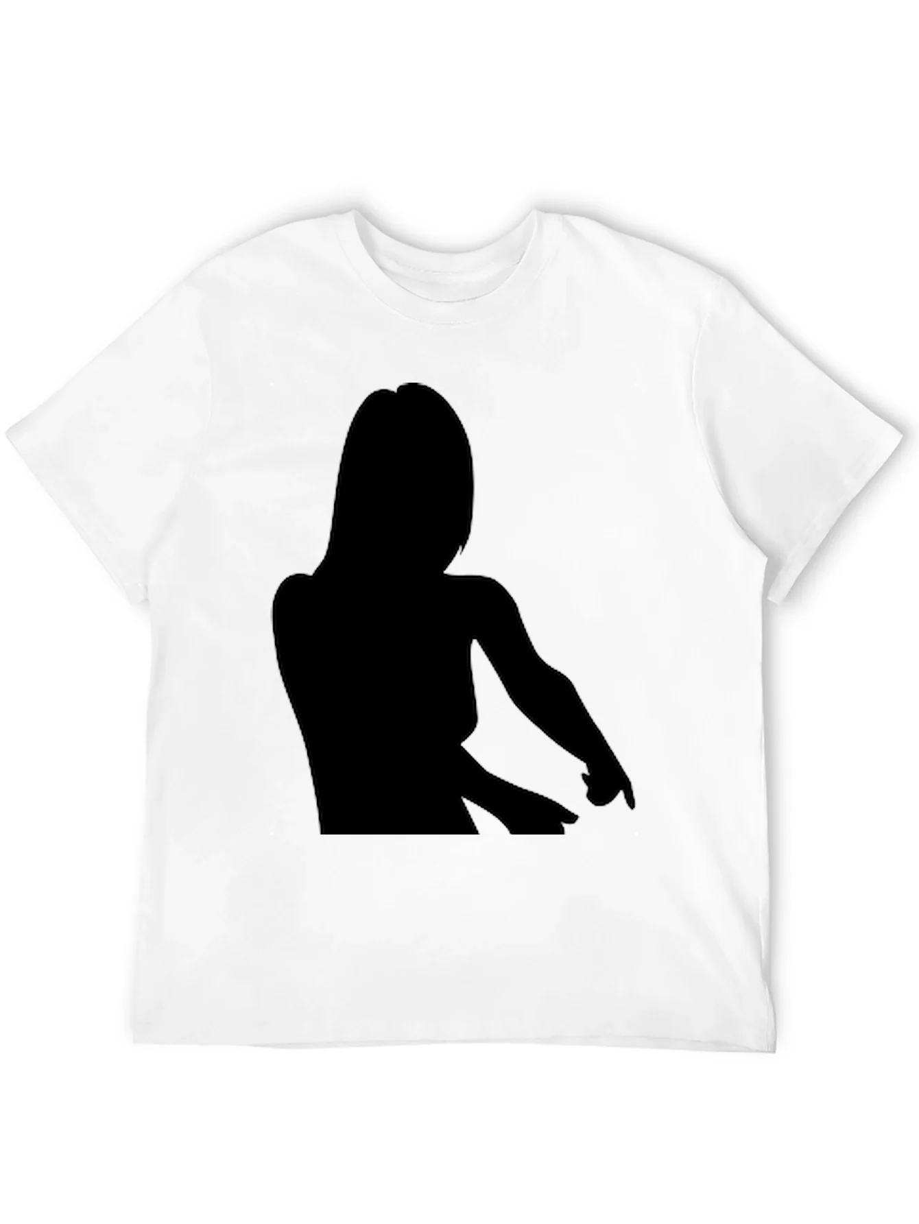 Camiseta Negra Silueta Mujer - Estilo Casual