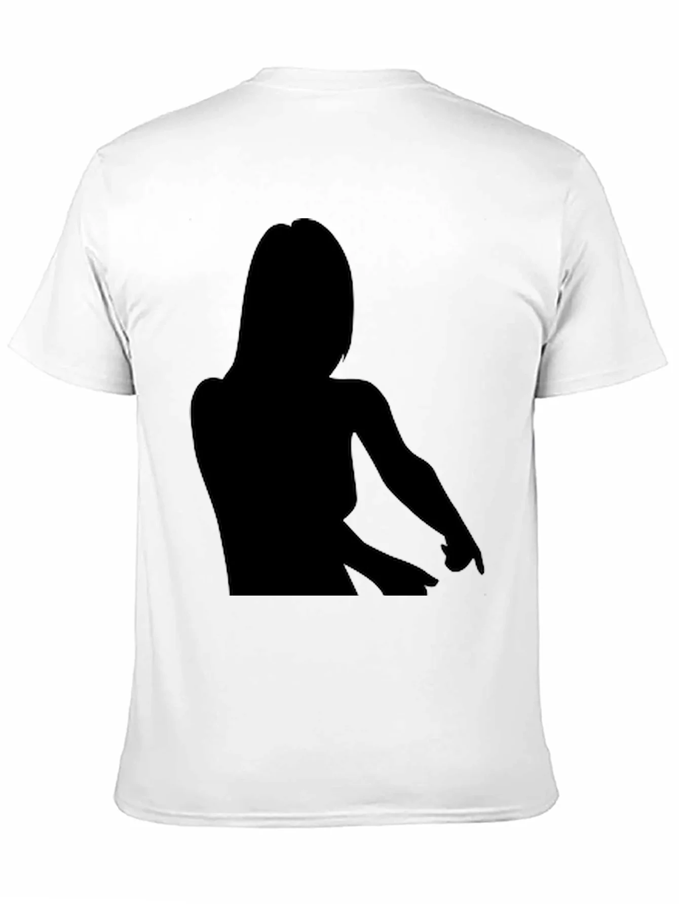 Camiseta Negra Silueta Mujer - Estilo Casual