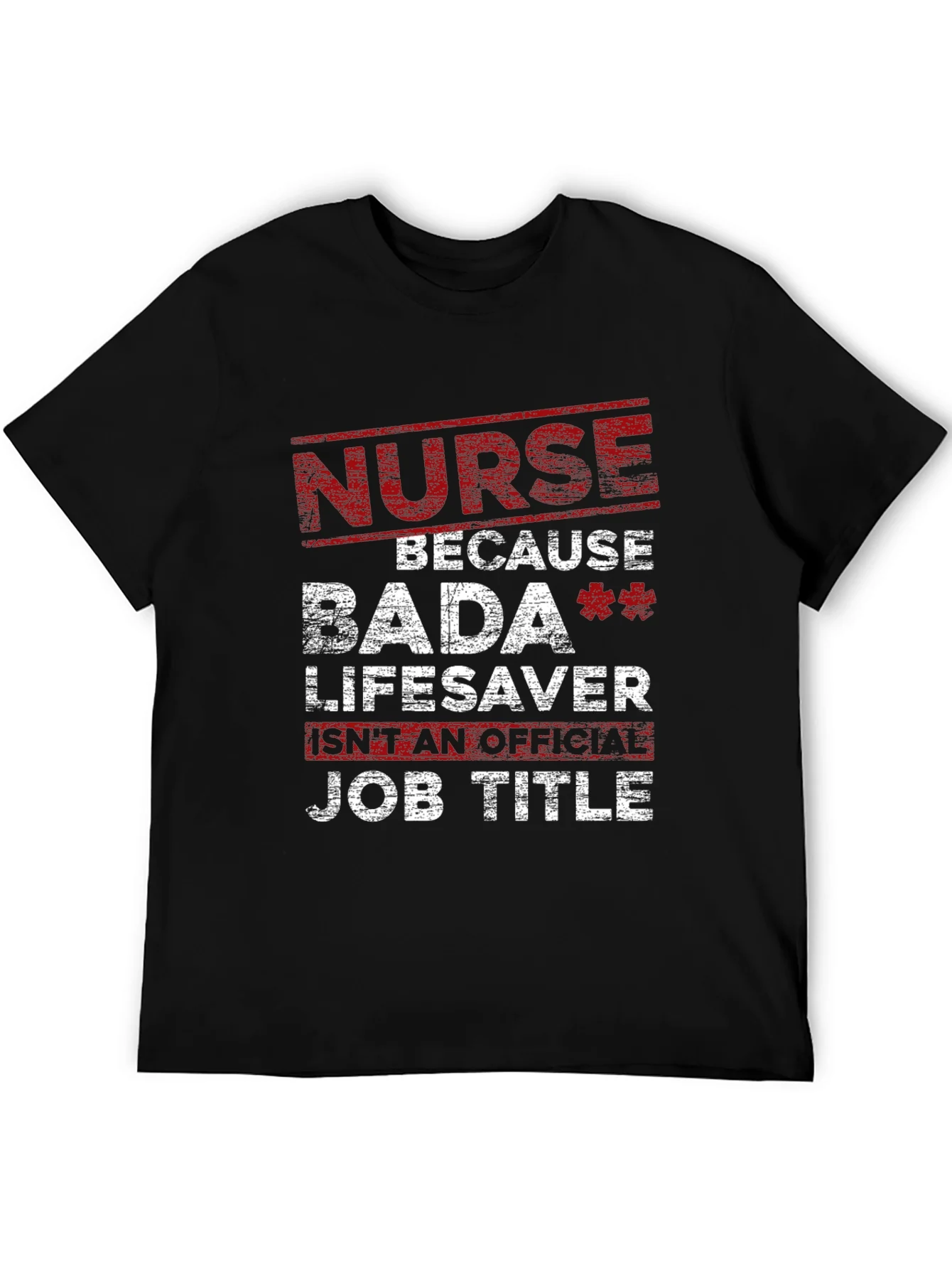 Camiseta Negra Nurse Bada Lifesaver para Enfermer¨ªa