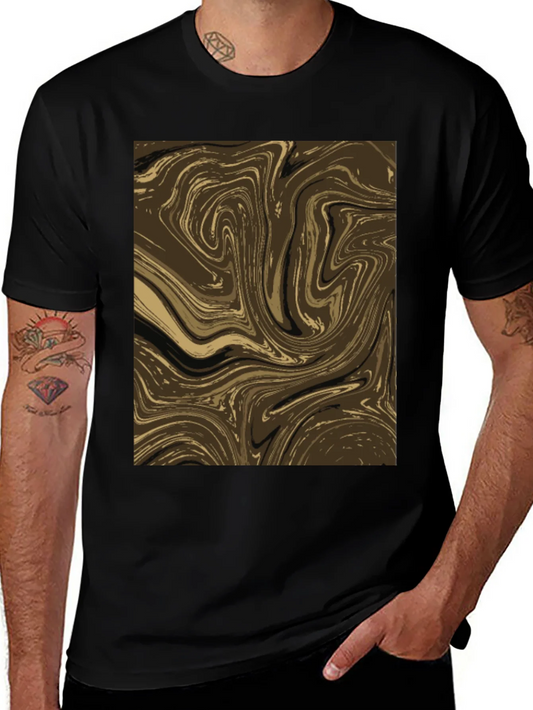 Rebbecca Abstract Swirl Graphic Tee - Brown