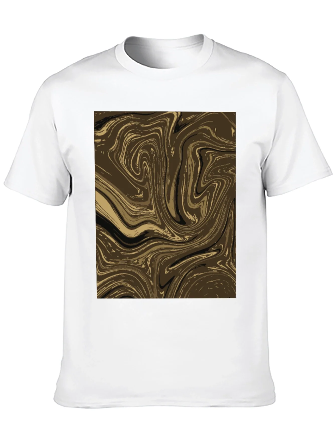 Rebbecca Abstract Swirl Graphic Tee - Brown