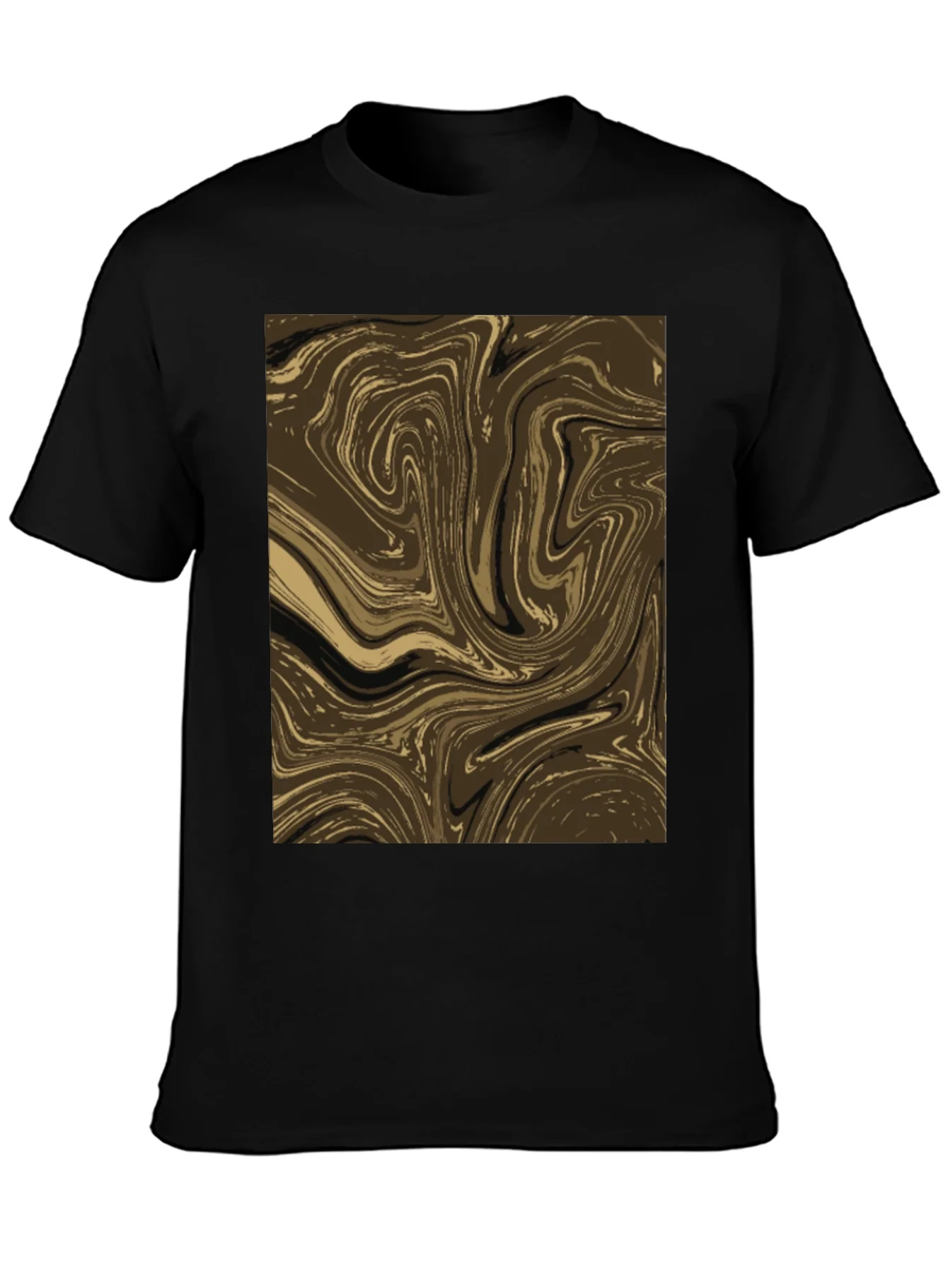 Rebbecca Abstract Swirl Graphic Tee - Brown