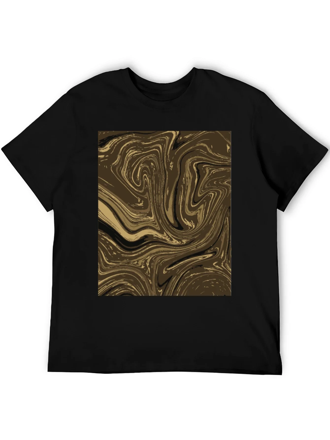 Rebbecca Abstract Swirl Graphic Tee - Brown